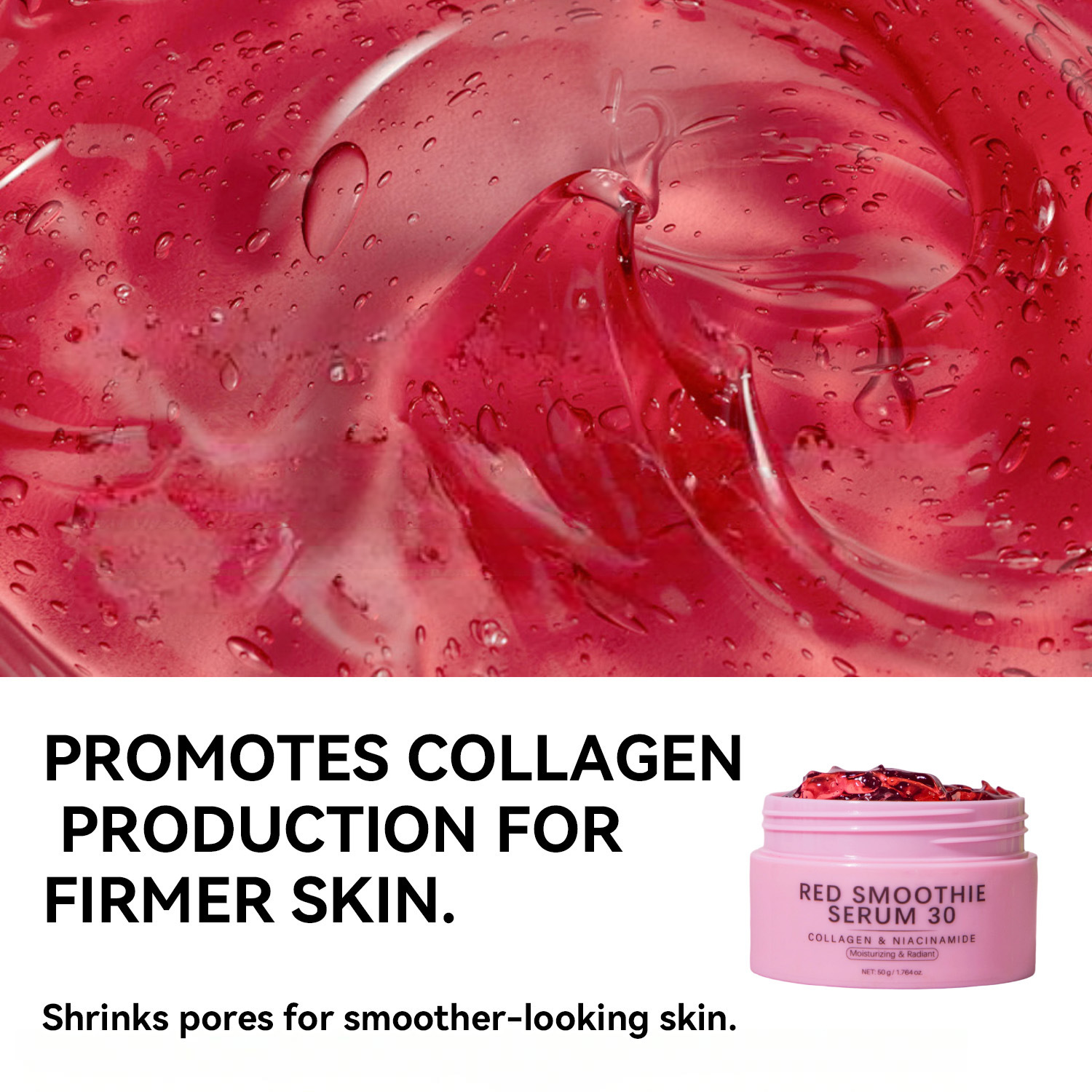 Red Smoothie Mask Essence Facial Treatment Hydrating Nourishing For Glowing Skin Daily Skincare Routine 50g
