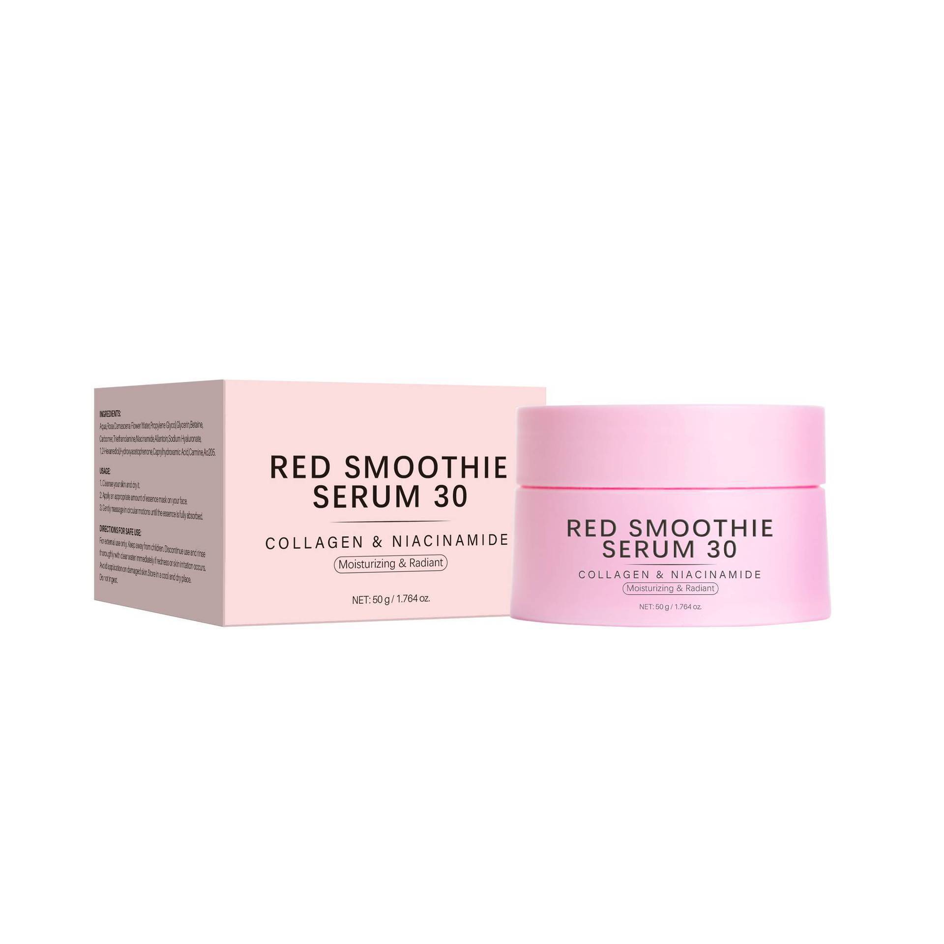 Red Smoothie Mask Essence Facial Treatment Hydrating Nourishing For Glowing Skin Daily Skincare Routine 50g