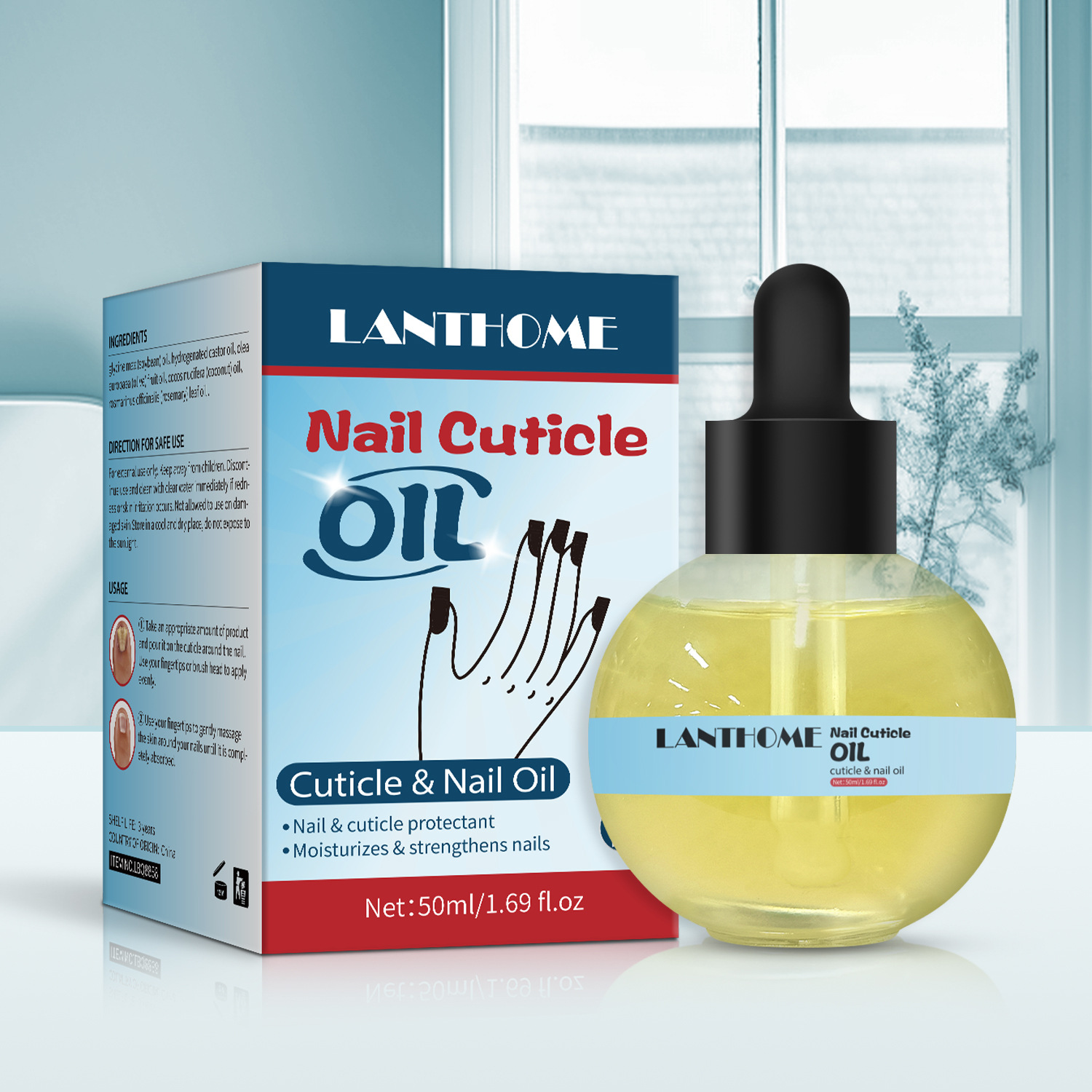 Nail Repair Treatment Liquid Moisturizing Nourishing Strengthening For Healthy Nails Daily Home Manicure Care 50ml