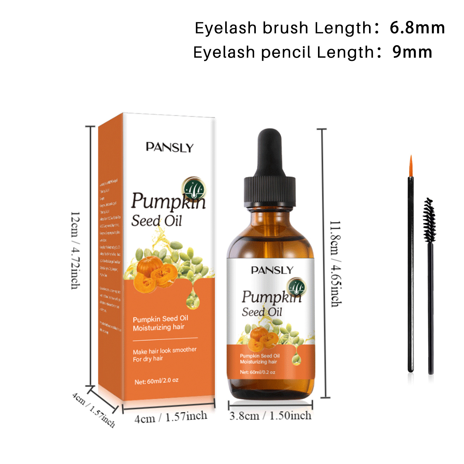 Pumpkin Seed Hair Oil Nourishing Strengthening Promoting Hair Growth For Dry Damaged Scalp Daily Strand Care 60ml