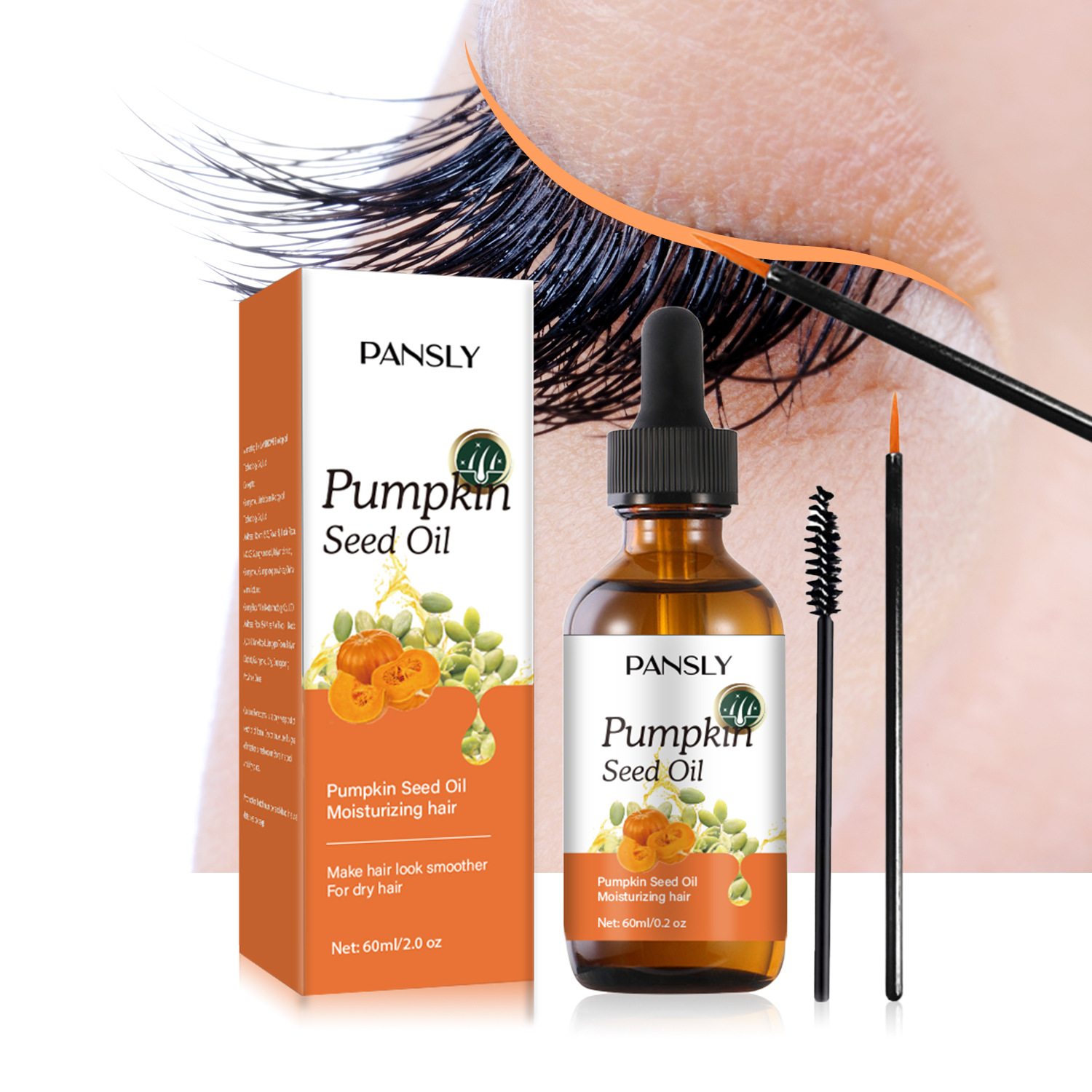 Pumpkin Seed Hair Oil Nourishing Strengthening Promoting Hair Growth For Dry Damaged Scalp Daily Strand Care 60ml