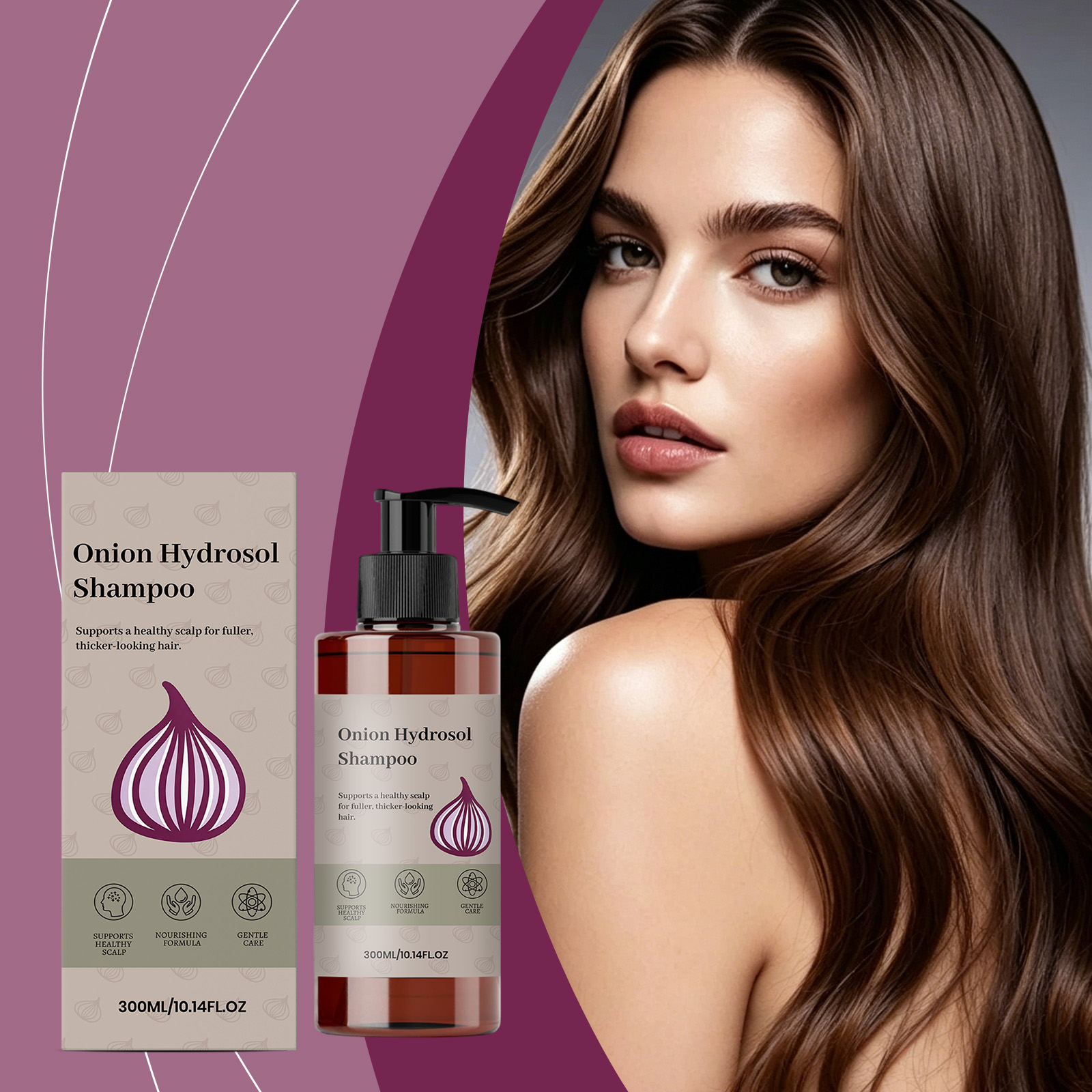 Onion Soft Shampoo Daily Mild Clean Hair Silky Light Fresh Fluffy Care For Common Hair