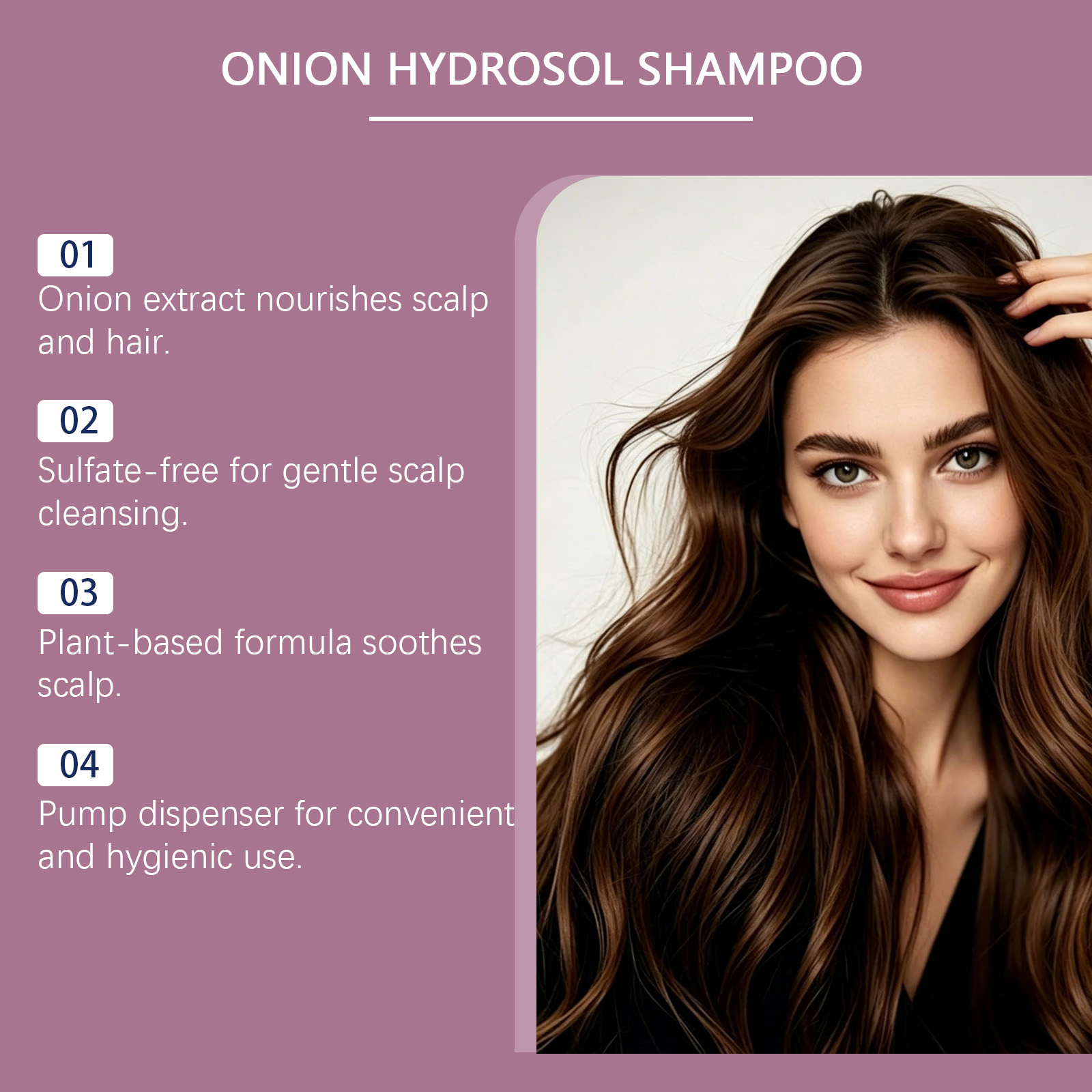 Onion Soft Shampoo Daily Mild Clean Hair Silky Light Fresh Fluffy Care For Common Hair