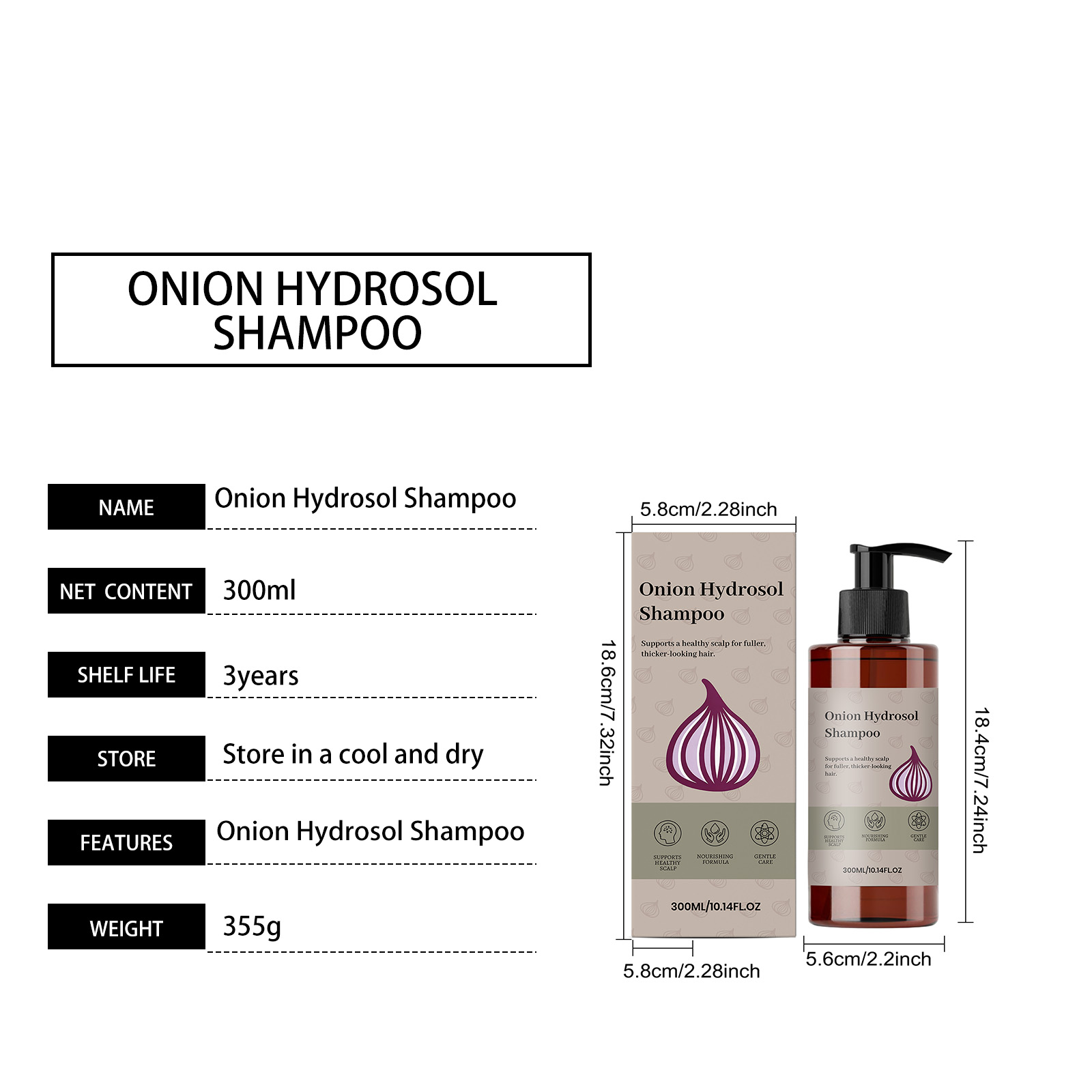 Onion Soft Shampoo Daily Mild Clean Hair Silky Light Fresh Fluffy Care For Common Hair