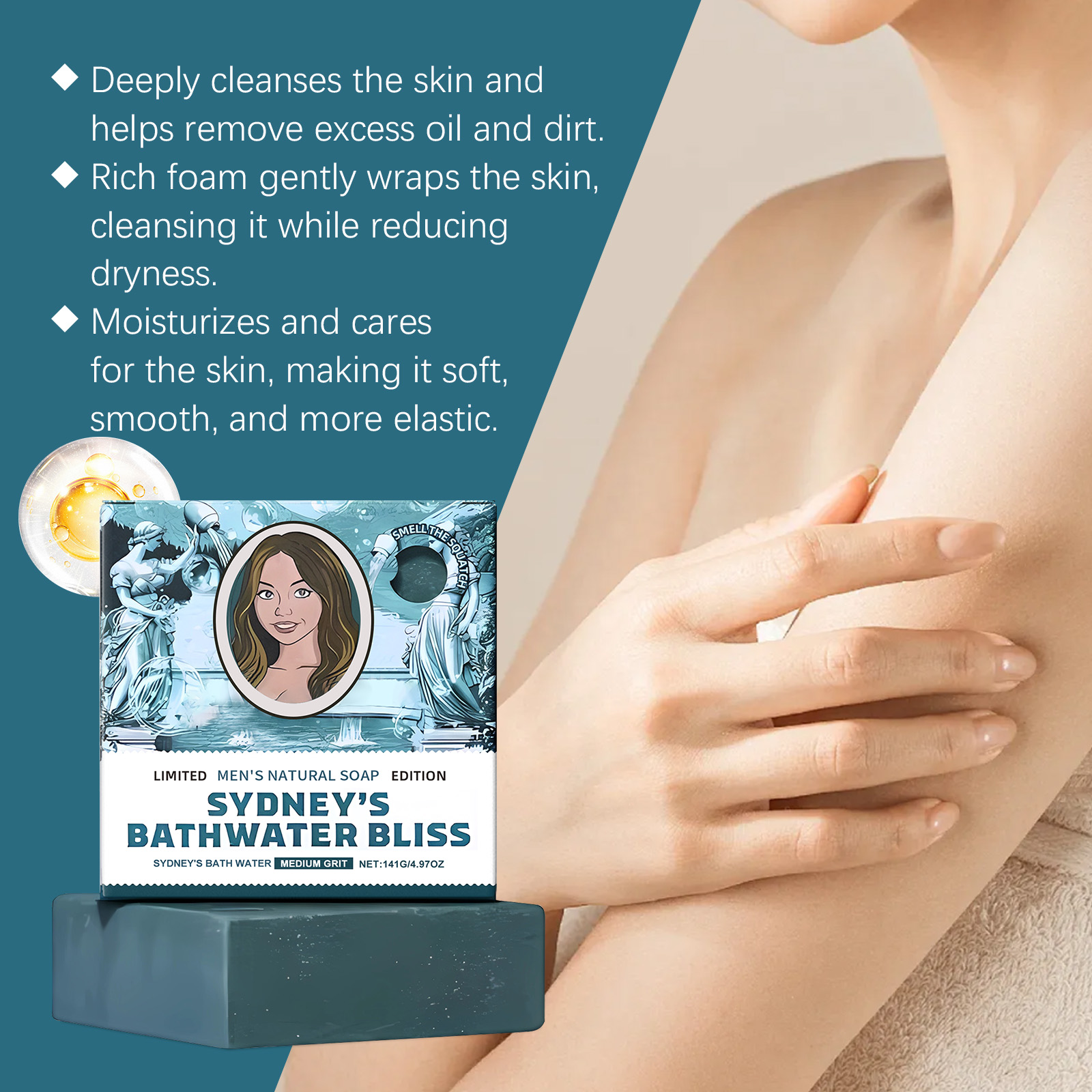 Bath Soap Deep Cleansing Mild Nourishing Oil Control Odor Removal Moisturizing Refreshing Natural Fragrance Clean Skin Care