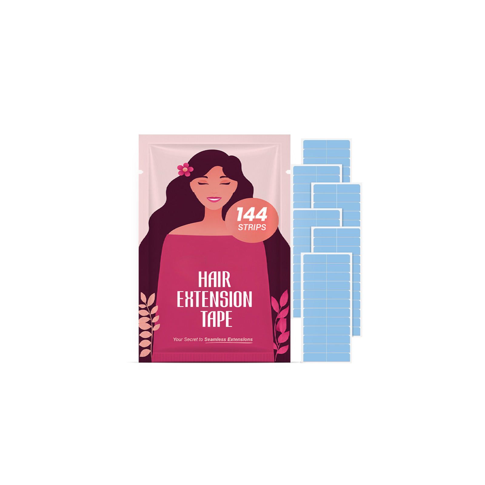 No Trace Hair Extension Tape Double Sided Strip Strong Adhesive Thin Invisible For Wig Hair Piece Hair Connect Styling