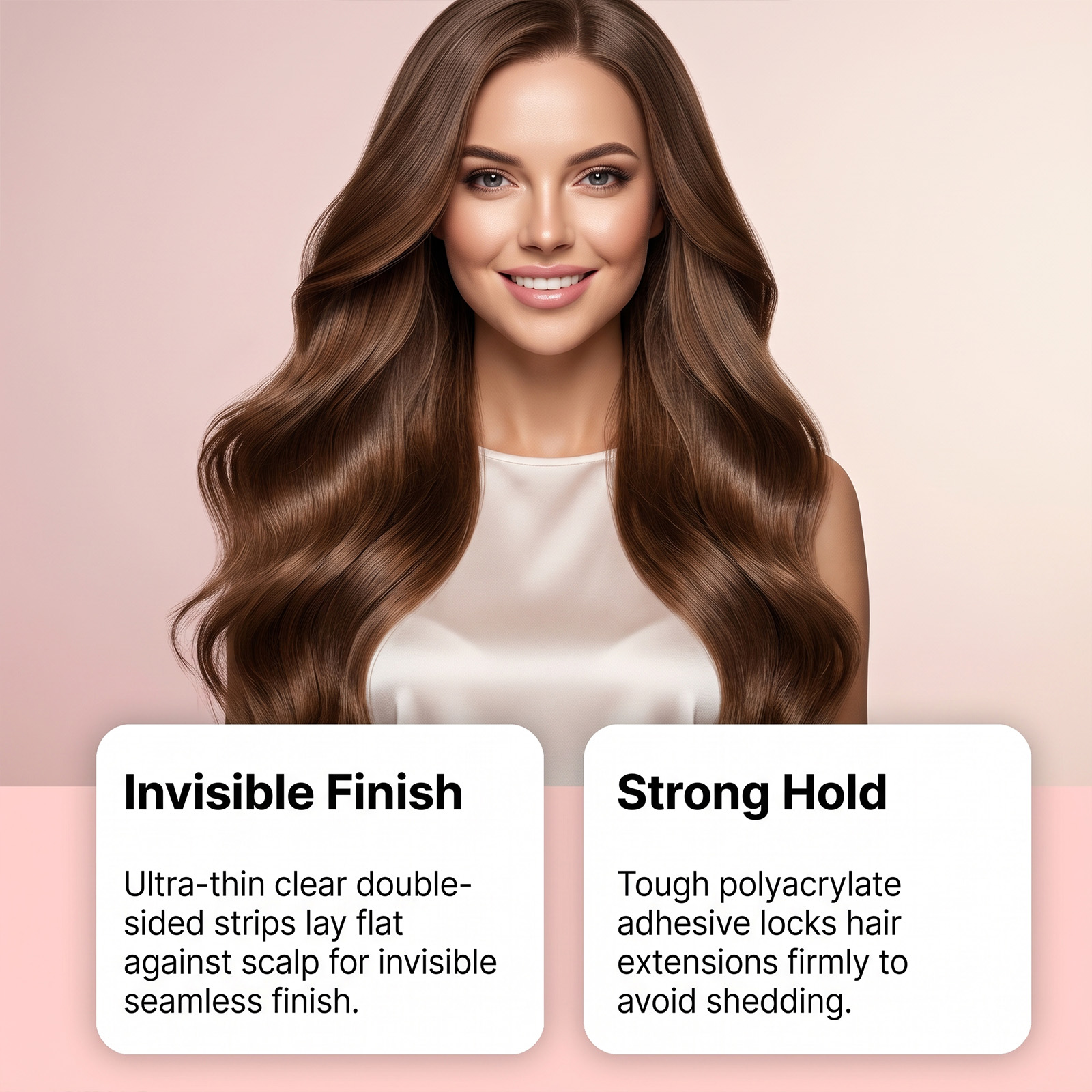 No Trace Hair Extension Tape Double Sided Strip Strong Adhesive Thin Invisible For Wig Hair Piece Hair Connect Styling