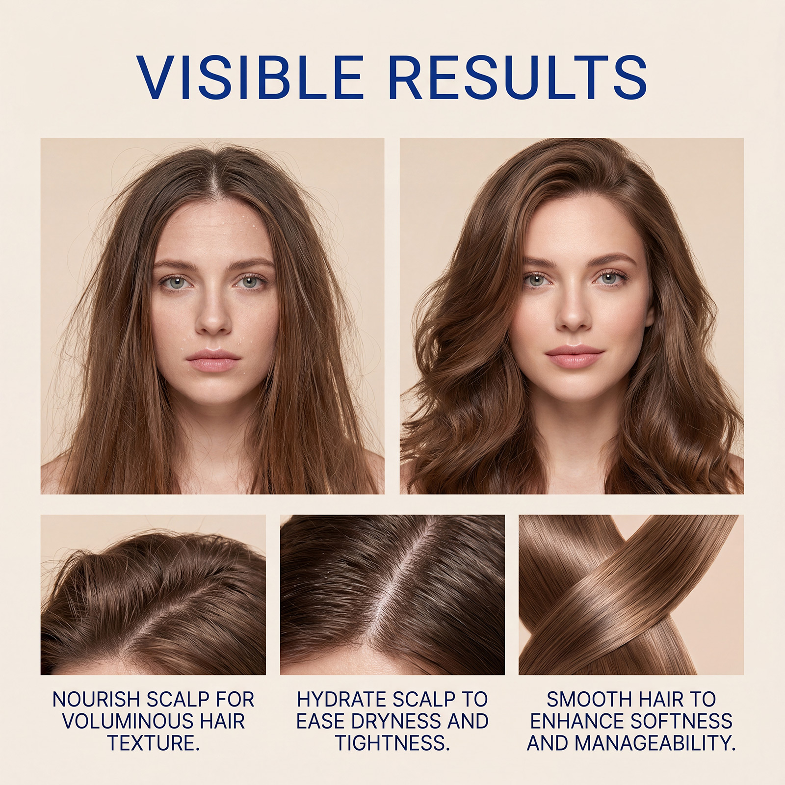 Nourishing Hair Care Essence Roller Mild Gentle Moisturizing Scalp Care Create Fluffy Hair Texture Daily Hair Scalp Treatment