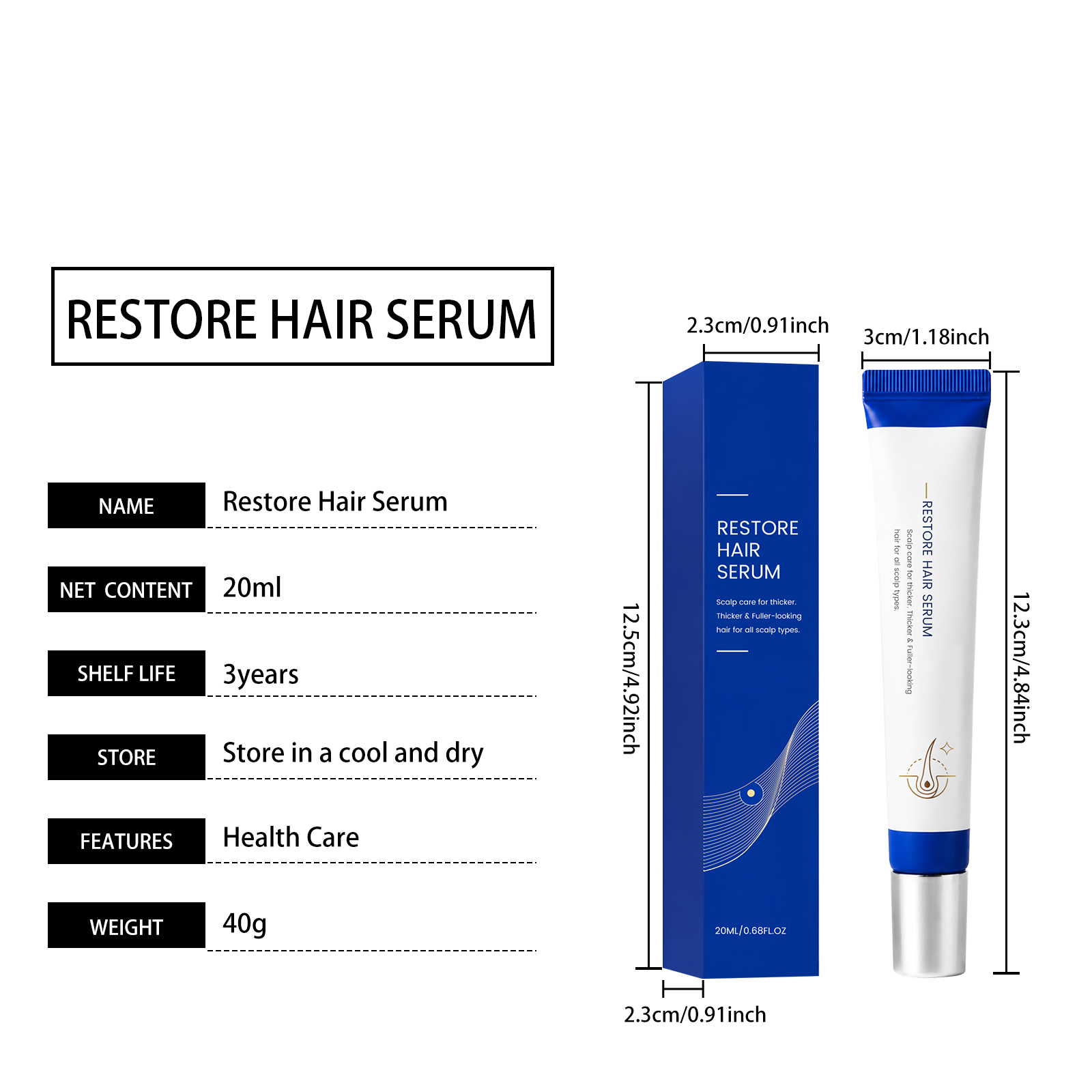 Nourishing Hair Care Essence Roller Mild Gentle Moisturizing Scalp Care Create Fluffy Hair Texture Daily Hair Scalp Treatment