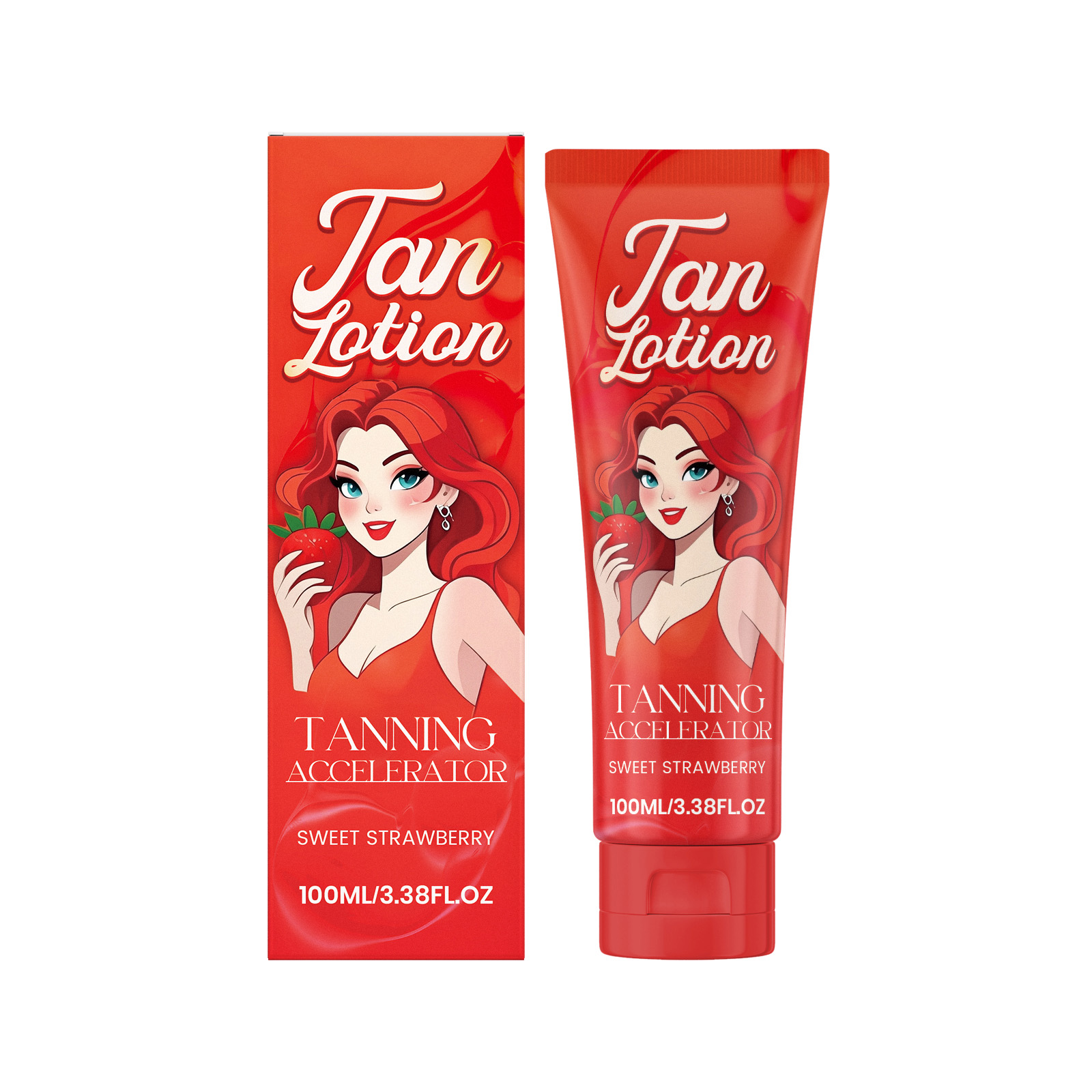 Strawberry Brightening Body Lotion Mild Nourishing Smooth Skin Sweet Fruit Aroma Daily Outdoor Complexion Care