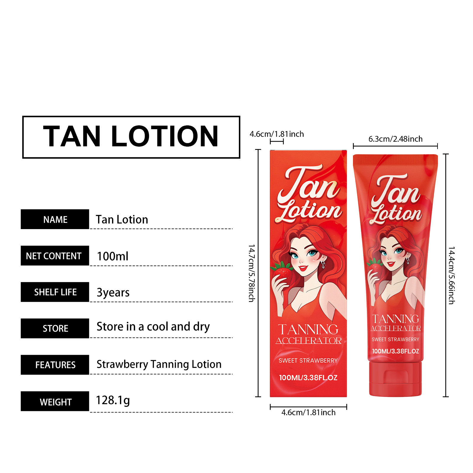 Strawberry Brightening Body Lotion Mild Nourishing Smooth Skin Sweet Fruit Aroma Daily Outdoor Complexion Care