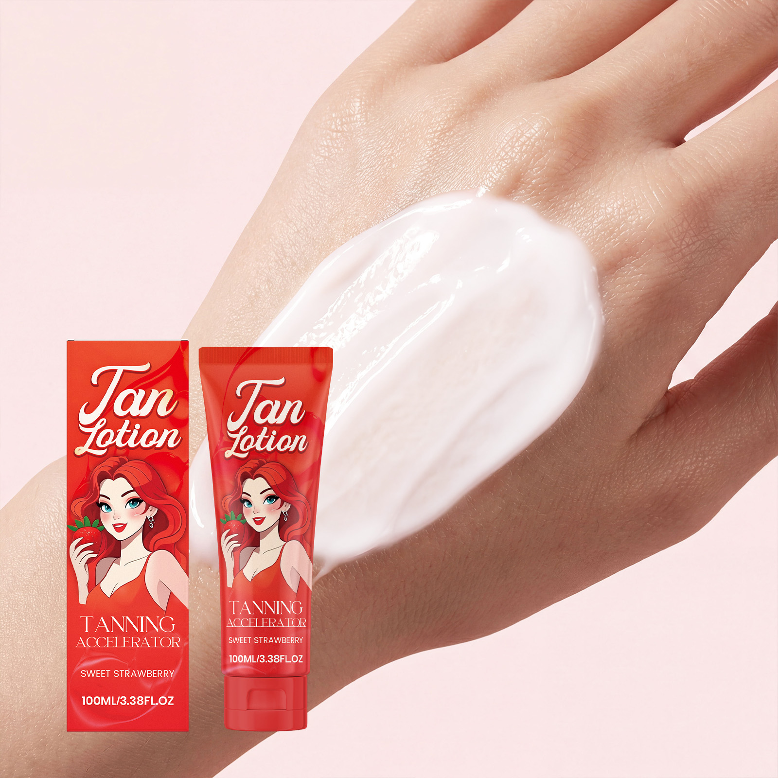 Strawberry Brightening Body Lotion Mild Nourishing Smooth Skin Sweet Fruit Aroma Daily Outdoor Complexion Care