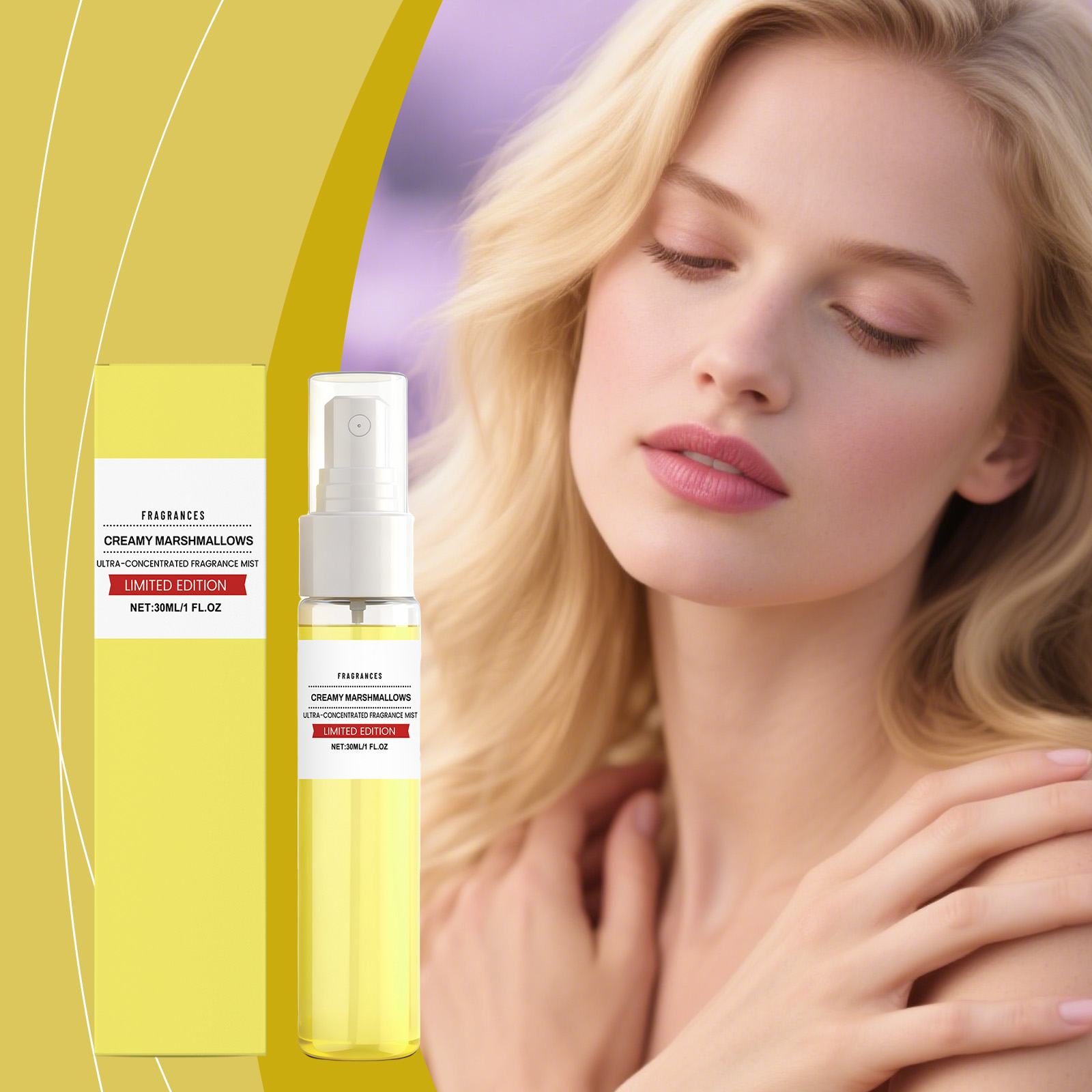 Sweet Charm Fragrance Mist Cream Marshmallow Sweet Scent Long Lasting Daily Commute Date