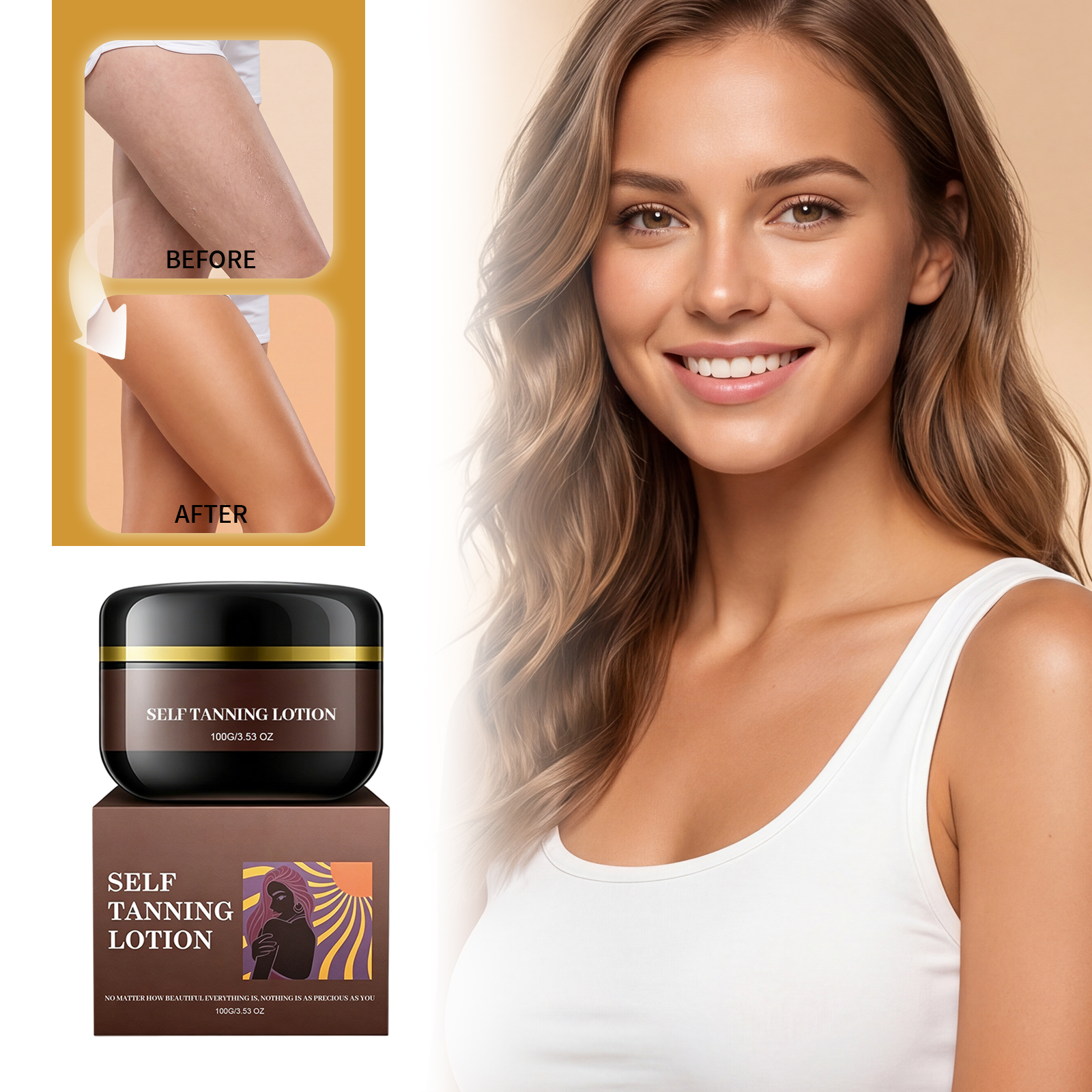 Sunless Tanning Body Lotion For Summer Outdoor Use Create Natural Bronze Healthy Skin Radiant Convenient Care