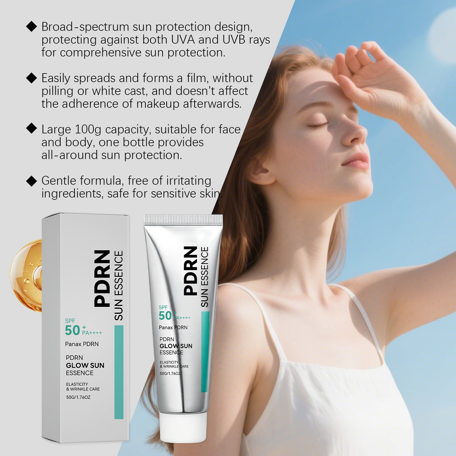 Brightening Protection Essence Cream Light Smooth Easy Spread Face Body Skin Daily Commute Care