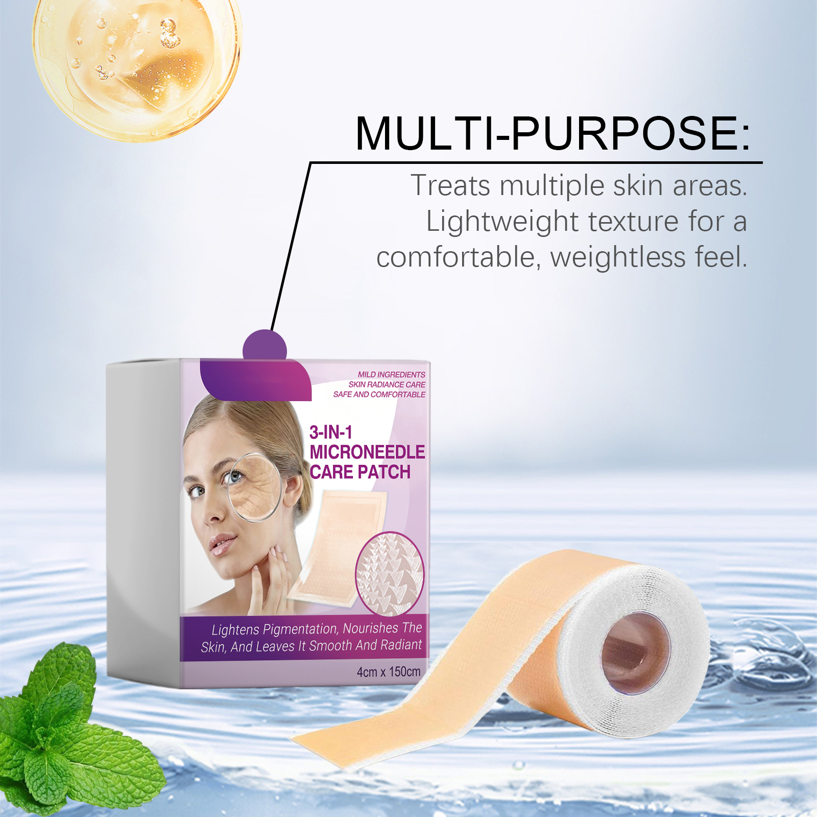 Skin Moisturizing Care Patch Soft Fit Natural Gloss Smooth Texture Clear Hydrating Easy Use Facial Skin