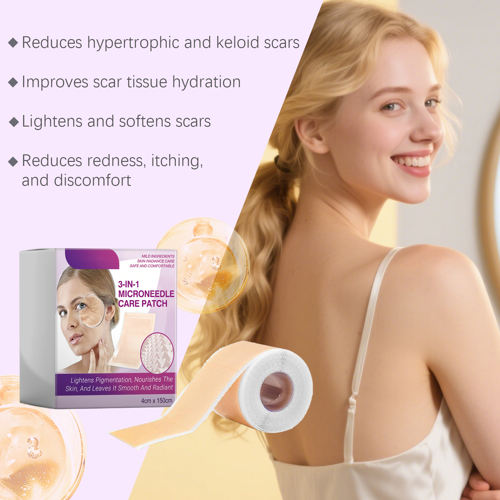 Skin Moisturizing Care Patch Soft Fit Natural Gloss Smooth Texture Clear Hydrating Easy Use Facial Skin