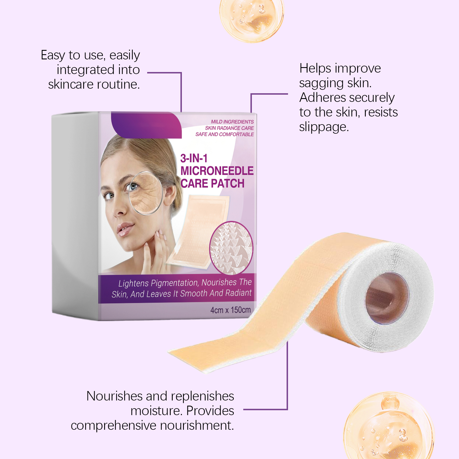 Skin Moisturizing Care Patch Soft Fit Natural Gloss Smooth Texture Clear Hydrating Easy Use Facial Skin