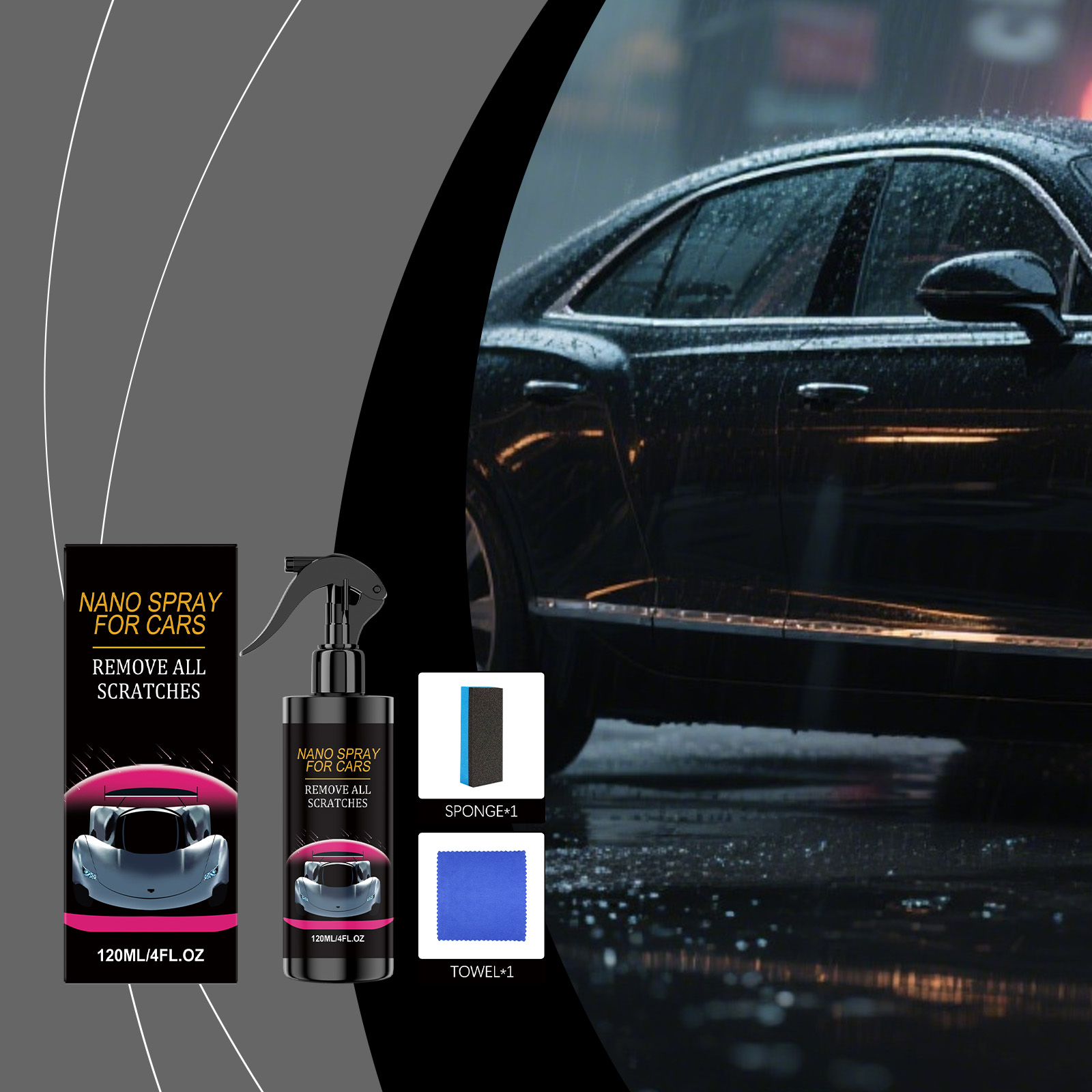 Car Care Spray Nano Clean Maintain Polish Brighten Renew Daily Auto Surface Coating Protection