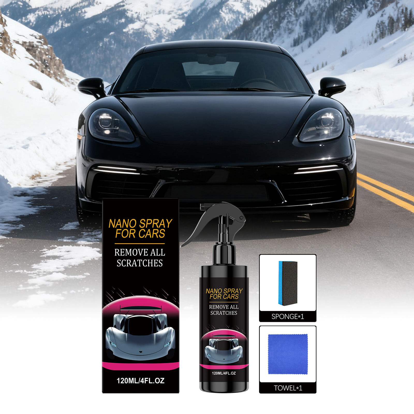 Car Care Spray Nano Clean Maintain Polish Brighten Renew Daily Auto Surface Coating Protection