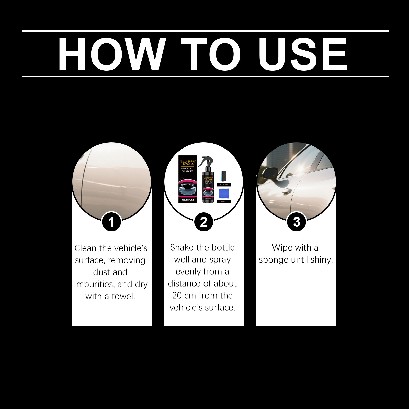 Car Care Spray Nano Clean Maintain Polish Brighten Renew Daily Auto Surface Coating Protection