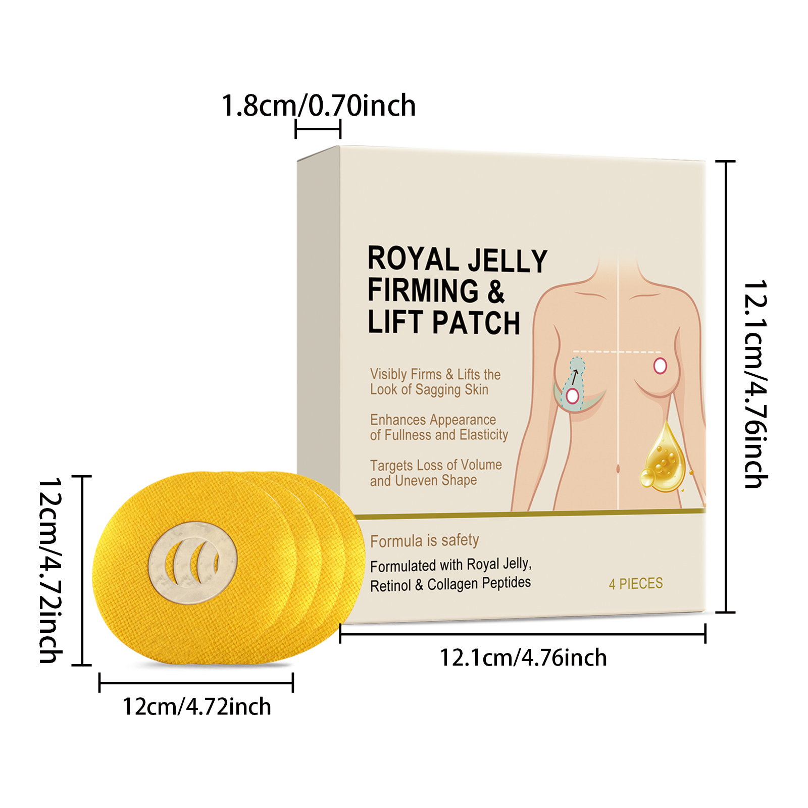 Breast Care Patch Natural SkinFriendly Mild Comfortable CloseFitting EasyToUse Women Daily Breast Maintenance