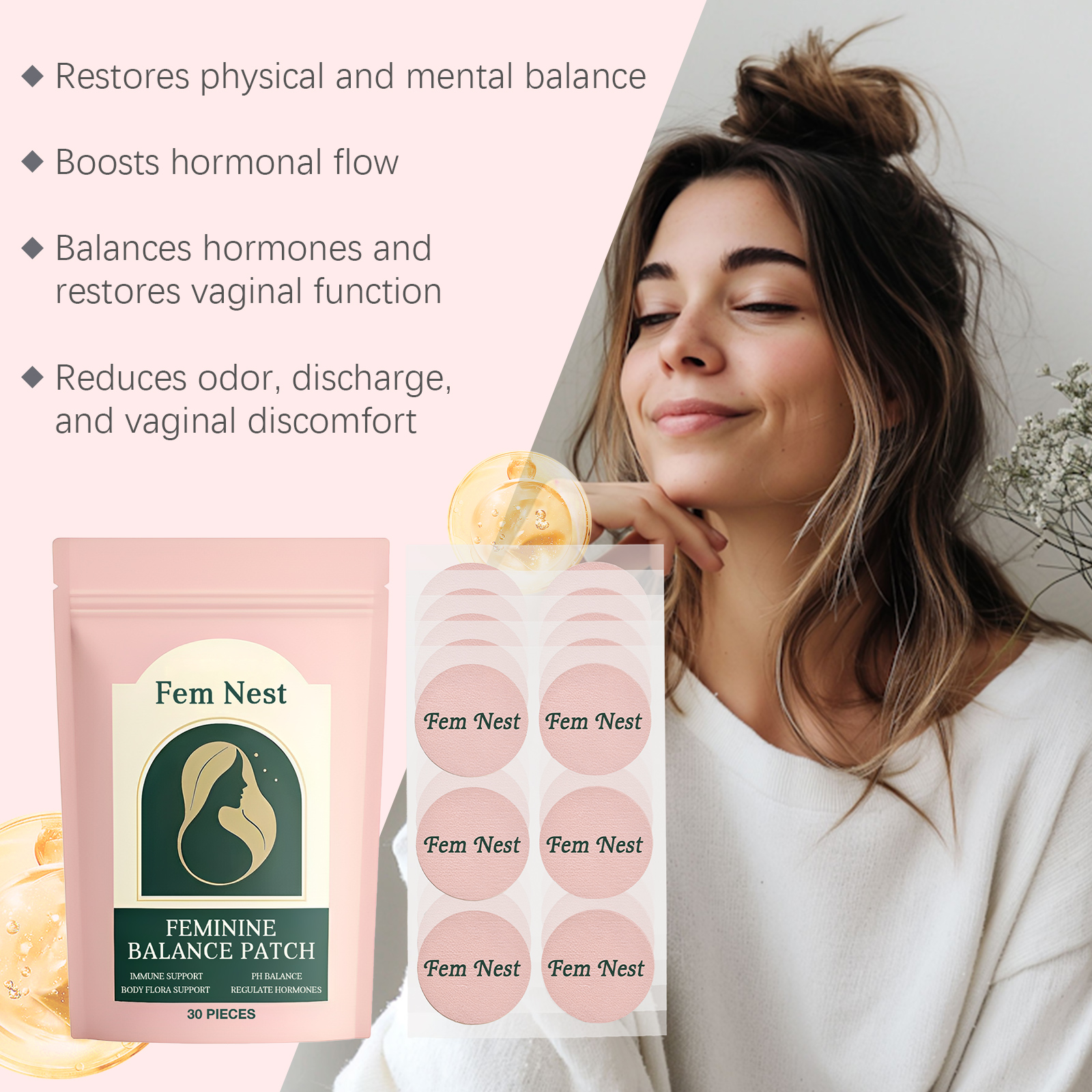 Feminine Body Care Patches Mild Ingredients Daily Nourish Protect Comfortable Skin Care For Body