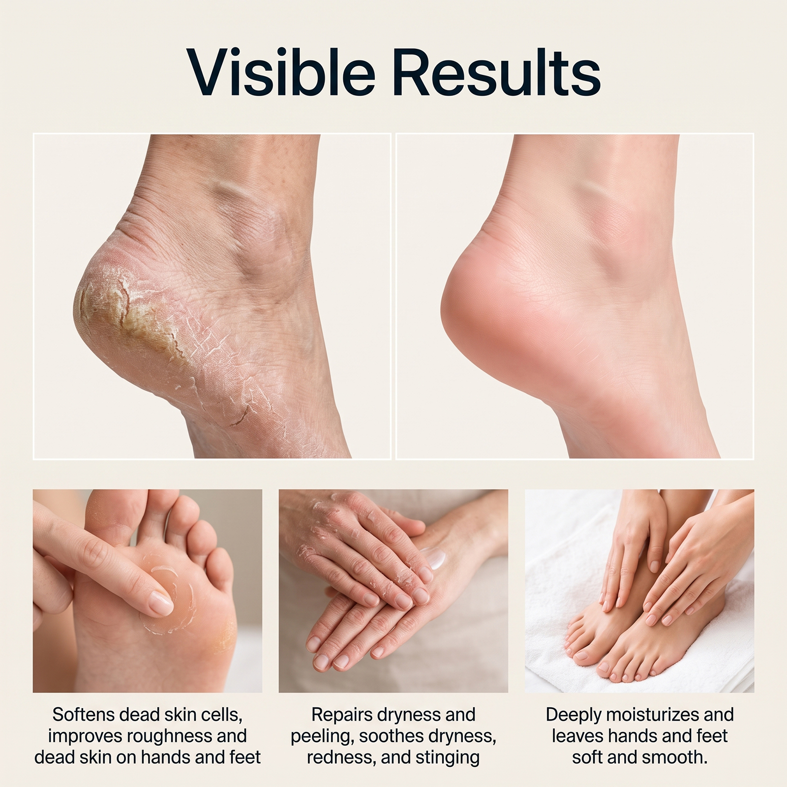 Hand Foot Moisturizing Care Cream Mild Hydrating Care Rough Skin Smooth Portable Lotion