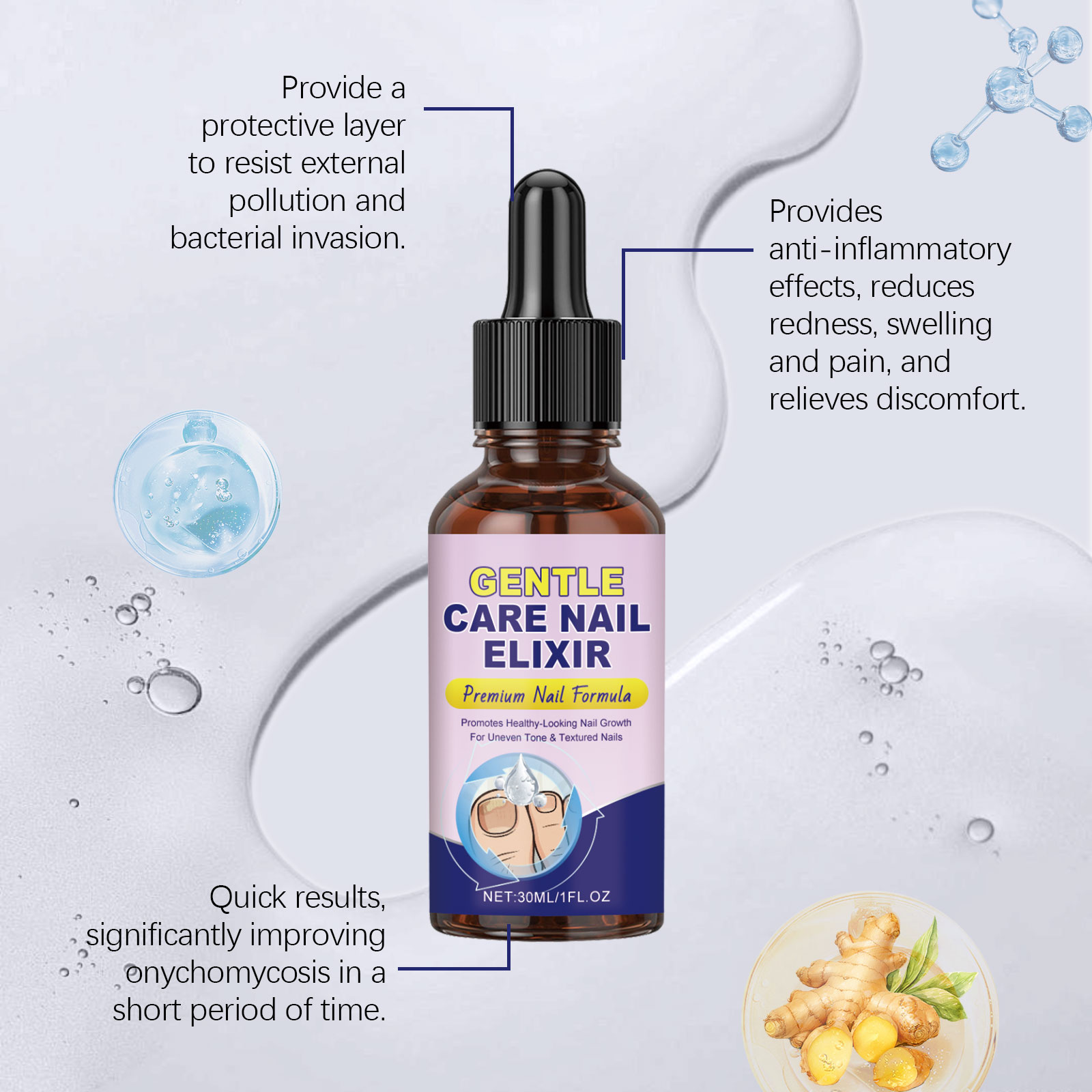 Nail Softening Care Liquid Nourish Nail Surface Moisturize Smooth Tender Mild Ingredient Comfort Natural Gloss Refreshing