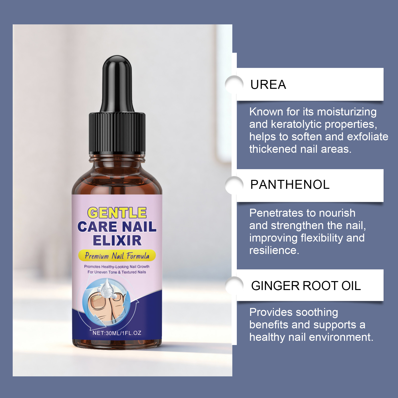 Nail Softening Care Liquid Nourish Nail Surface Moisturize Smooth Tender Mild Ingredient Comfort Natural Gloss Refreshing
