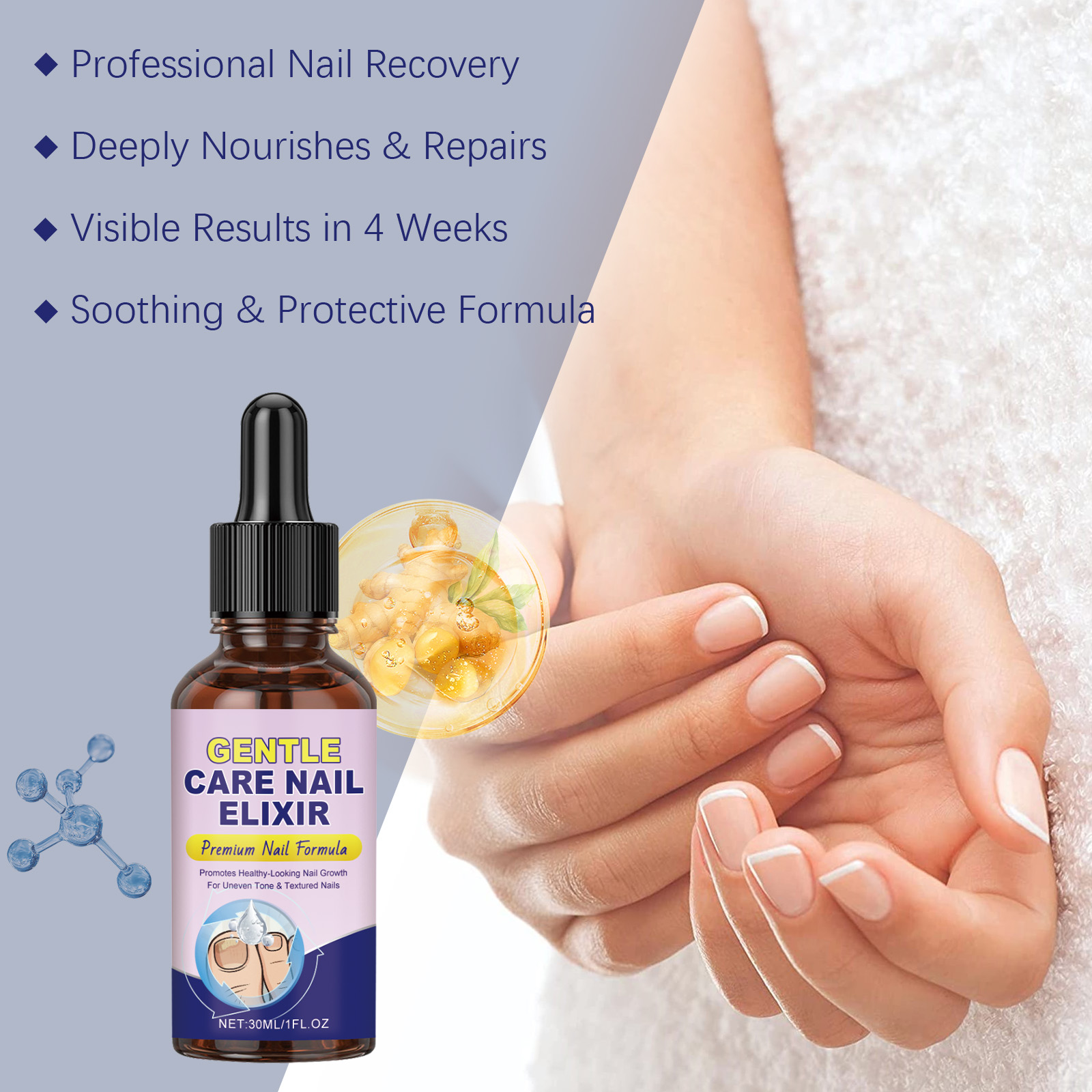 Nail Softening Care Liquid Nourish Nail Surface Moisturize Smooth Tender Mild Ingredient Comfort Natural Gloss Refreshing