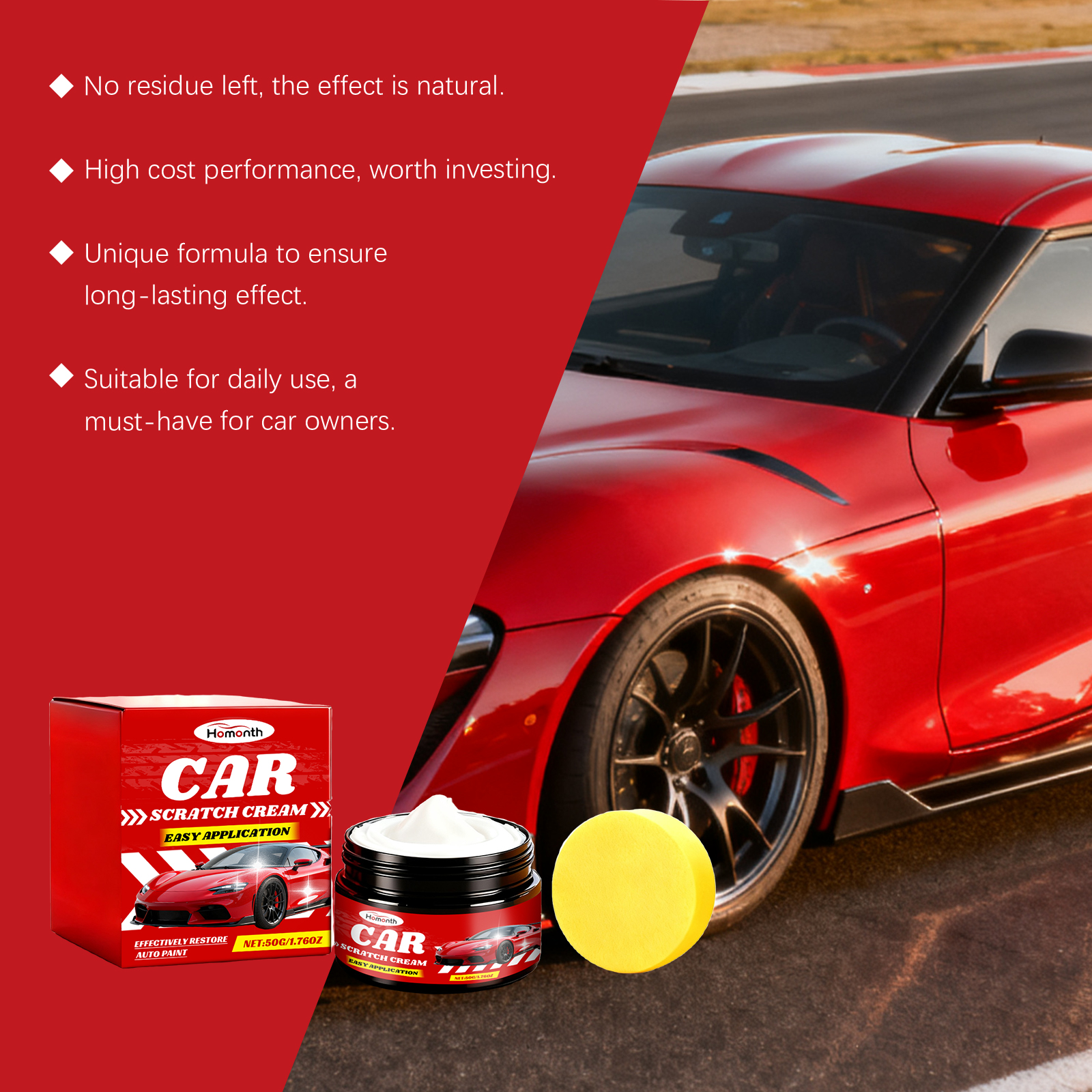 Car Scratch Care Paste Automobile Nano Coating Scuff Scratch Polishing Renovation Cleaning Care Ointment