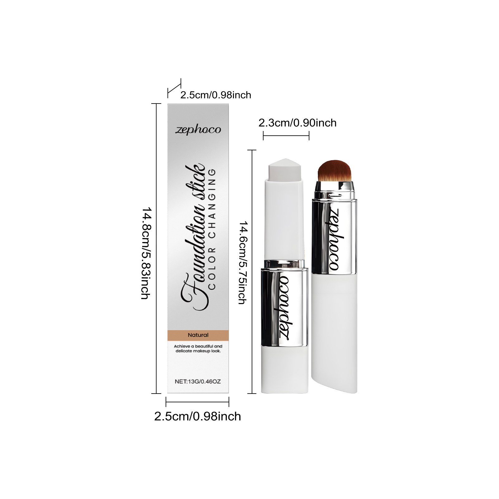 Concealer Color Changing Foundation Stick Lightweight Makeup Matte Sheer Natural Fit Facial Base Makeup