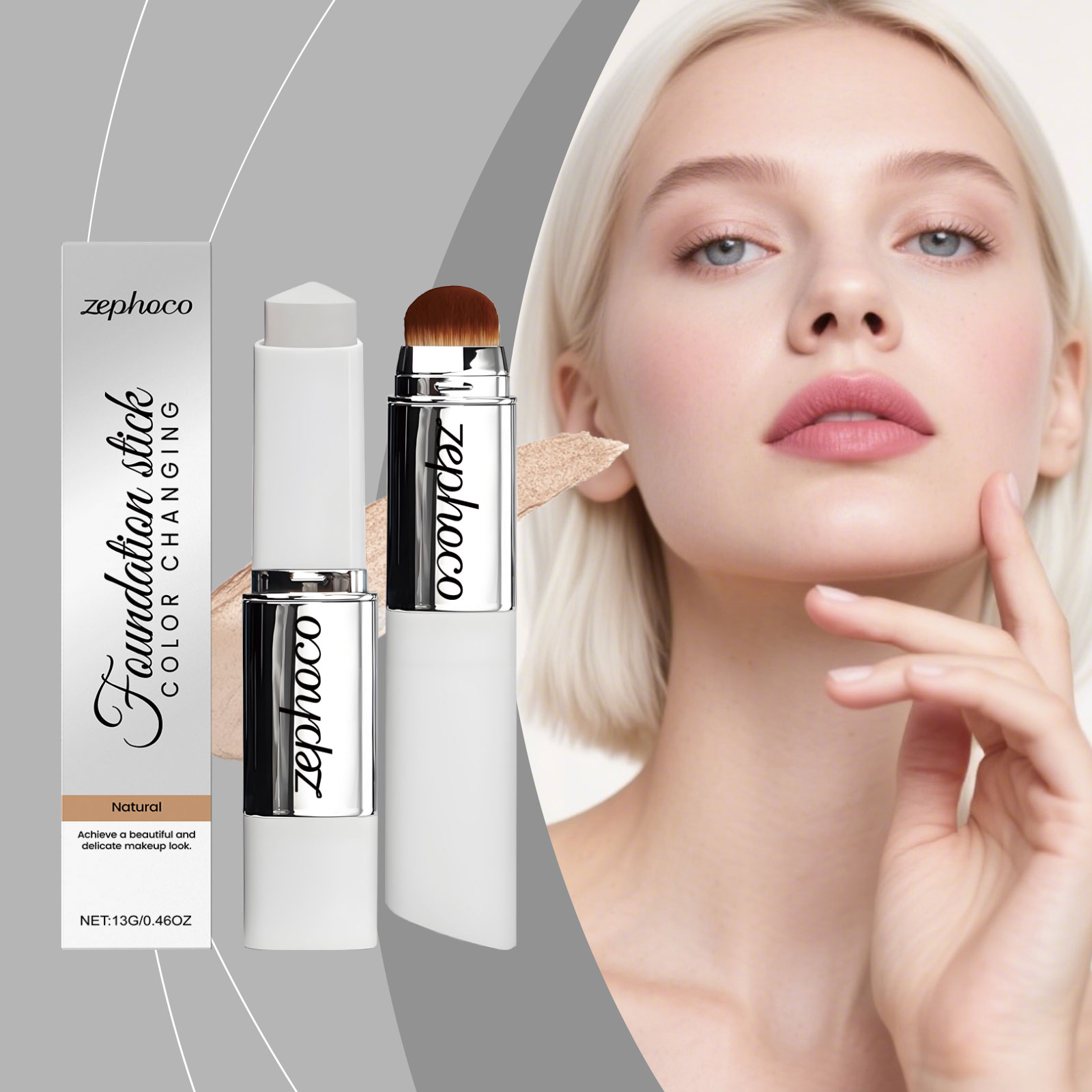 Concealer Color Changing Foundation Stick Lightweight Makeup Matte Sheer Natural Fit Facial Base Makeup