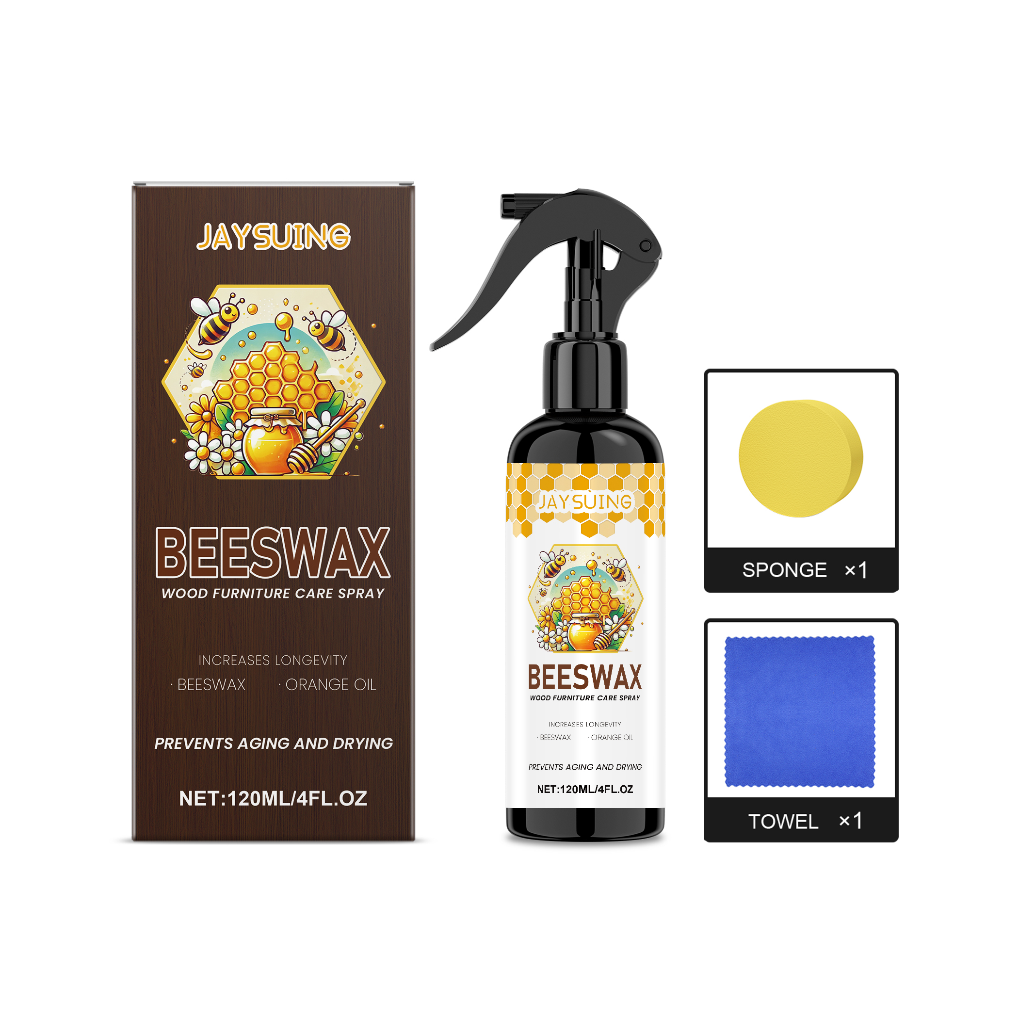 Beeswax Wood Furniture Care Polishing Agent Wood Furniture Renovate Shine Protect Oil Wax Universal