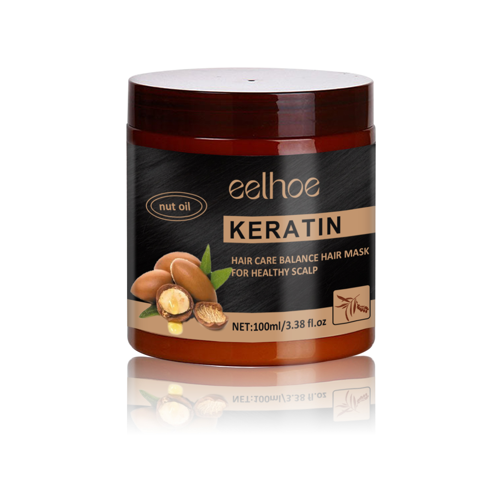 Nut Keratin Hair Mask Frizz Control Damage Repair Smoothing Treatment For Dry Damaged Split Ends Nourishing Deep Conditioning 1 PCS