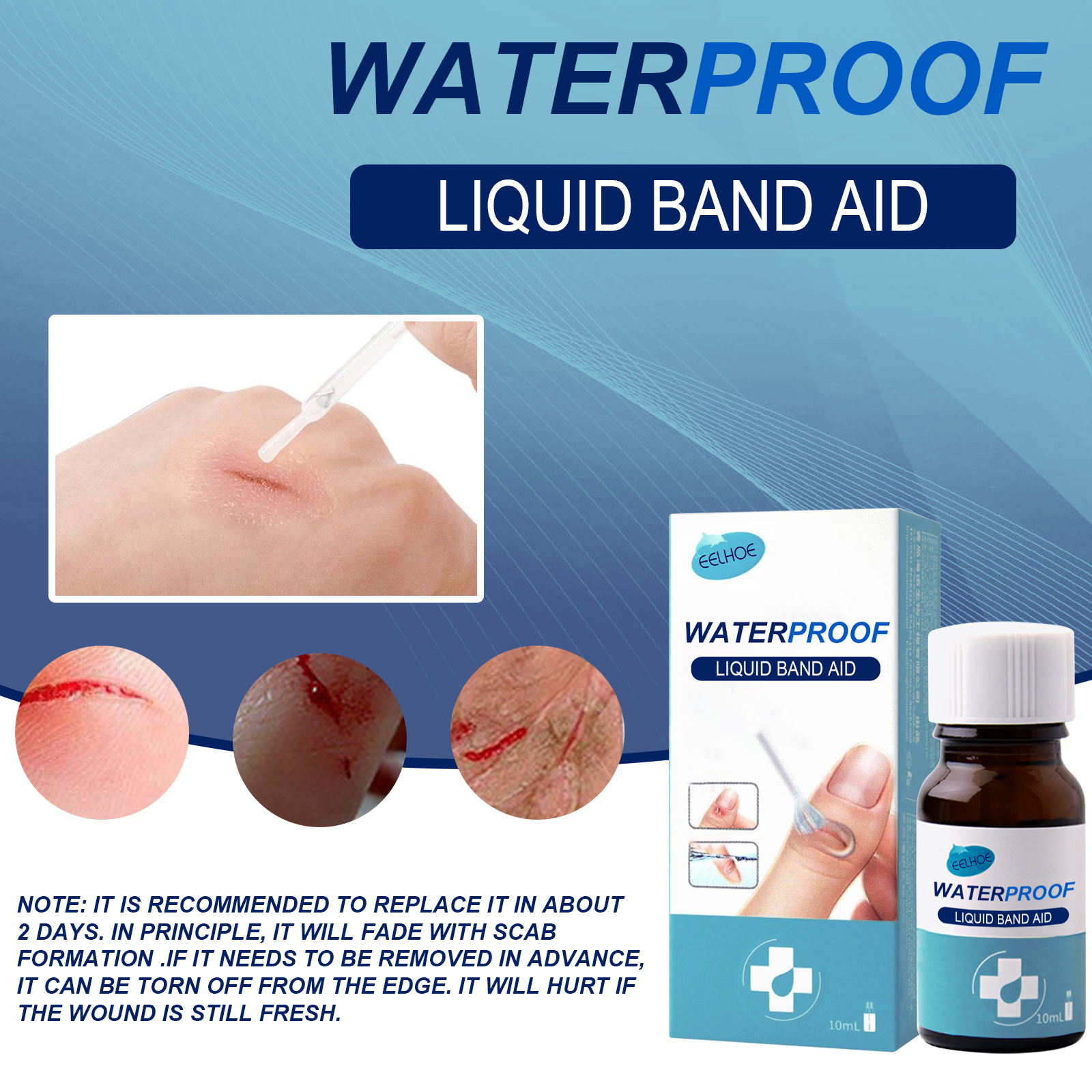 Skin Protective Film Patch Quick Forming Waterproof Breathable Physical Barrier For Minor Cuts And Wounds Daily First Aid Care