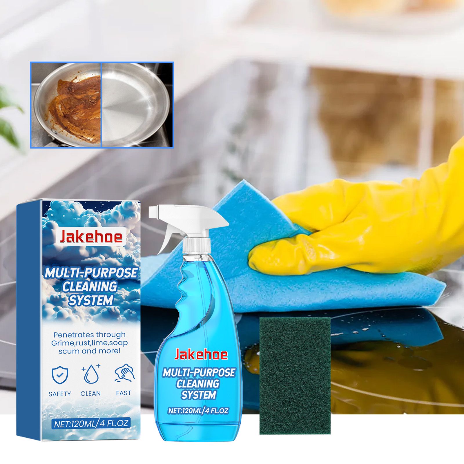 Multi Purpose Foam Cleaner For Kitchen Stove Cookware And Multi Surface Cleaning 120ml
