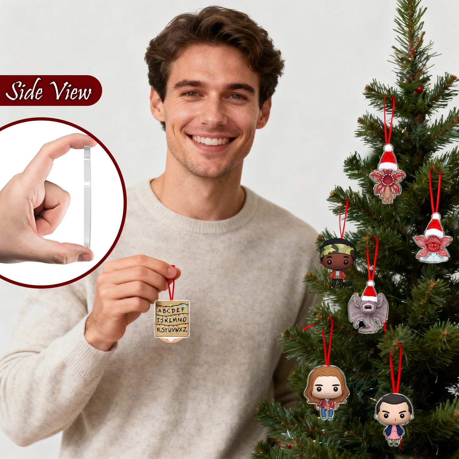 Christmas Tree Decoration Stranger Things Christmas Advent Calendars 24 Days Festival Blind Box Acrylic Hanging Ornaments
