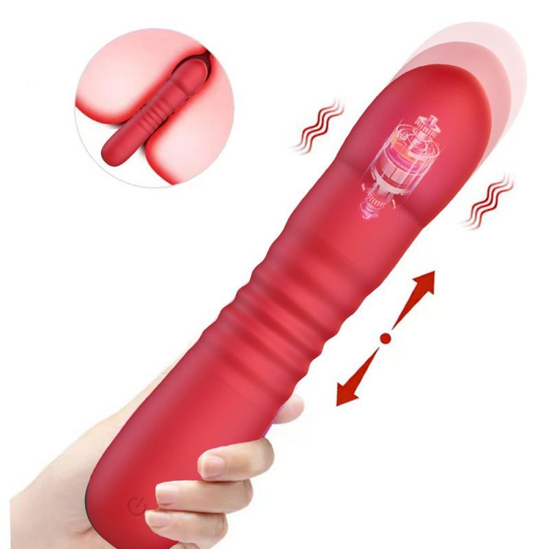 Thrusting Vibrator for Women Realistic Dildo Wand Telescopic Vibration Masturbator Fully Automatic Massager Couples Adult Sex Toy