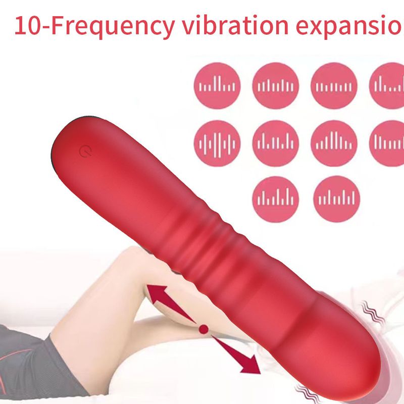 Thrusting Vibrator for Women Realistic Dildo Wand Telescopic Vibration Masturbator Fully Automatic Massager Couples Adult Sex Toy