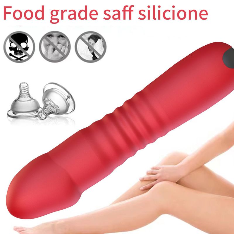 Thrusting Vibrator for Women Realistic Dildo Wand Telescopic Vibration Masturbator Fully Automatic Massager Couples Adult Sex Toy