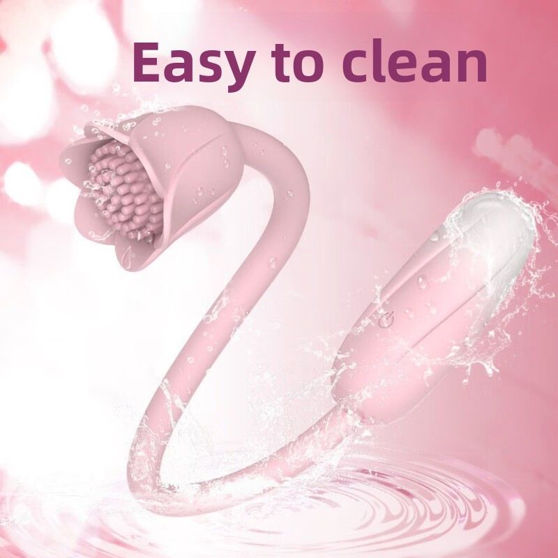 (Purple) Love Egg Bullet Vibrators Masturbator Adult Toy Rose App Clitoral Teasing Dual Head Vibrating Massage Wand Sex Toys for Women