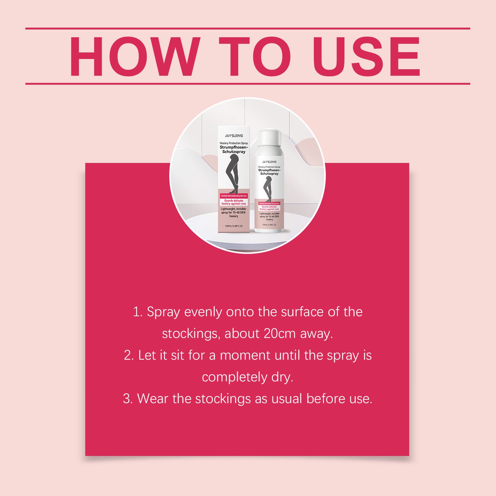 Anti Run Pantyhose Spray For Tights Fabric Protection And Daily Care