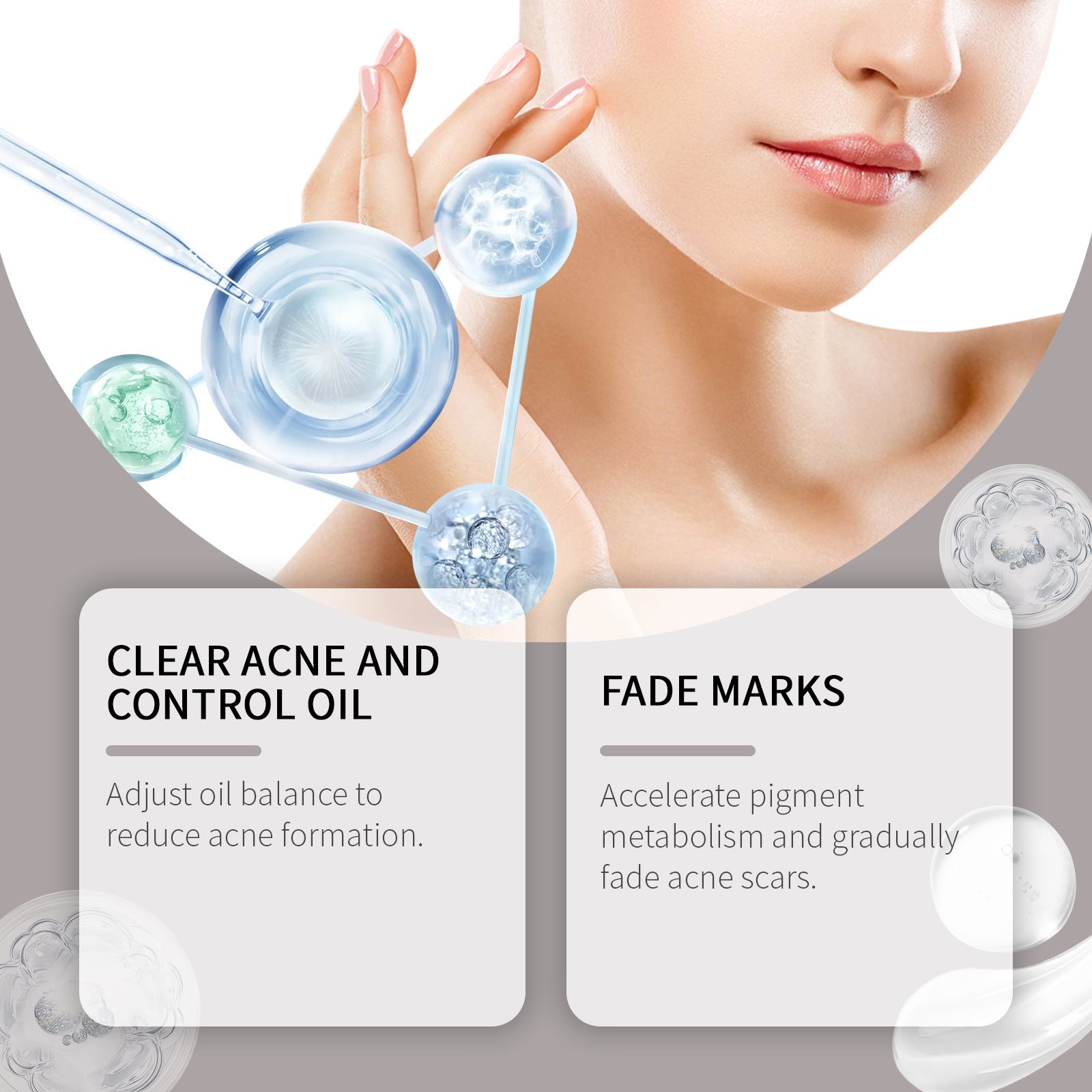 Blemish Care Set With Glycolic Toner Moisturizer Cleanser And Niacinamide Serum