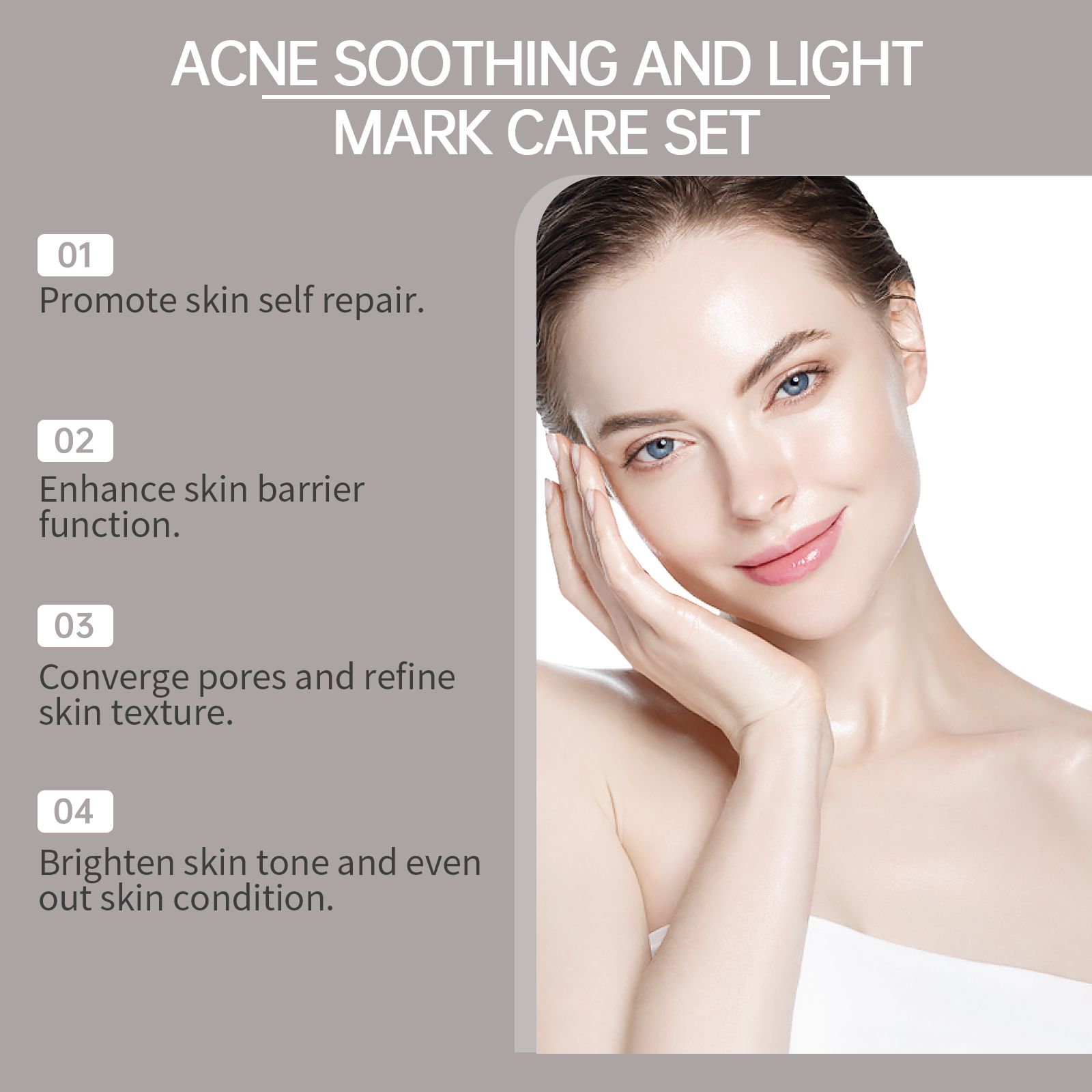Blemish Care Set With Glycolic Toner Moisturizer Cleanser And Niacinamide Serum