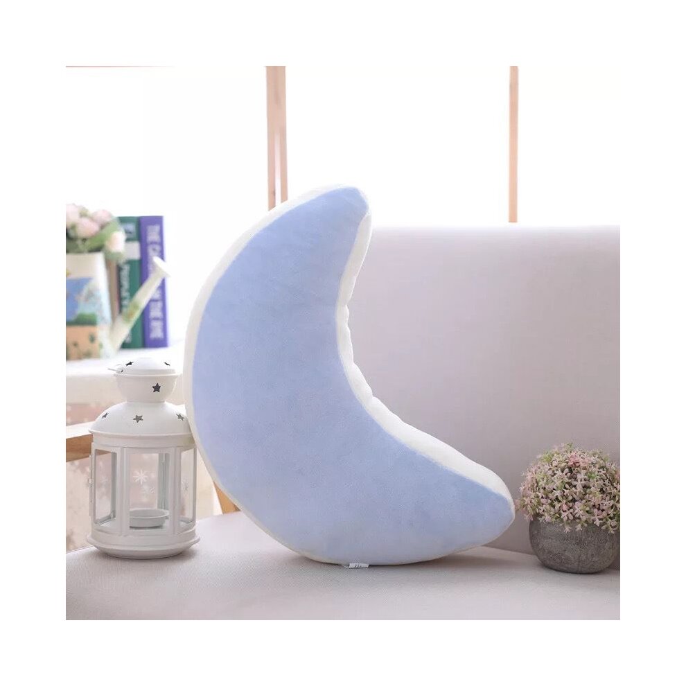 (Moon) Rainbow Plush Sofa Pillow Cushion Sleeping Pillow Cloud Moon Home Decoration Toy
