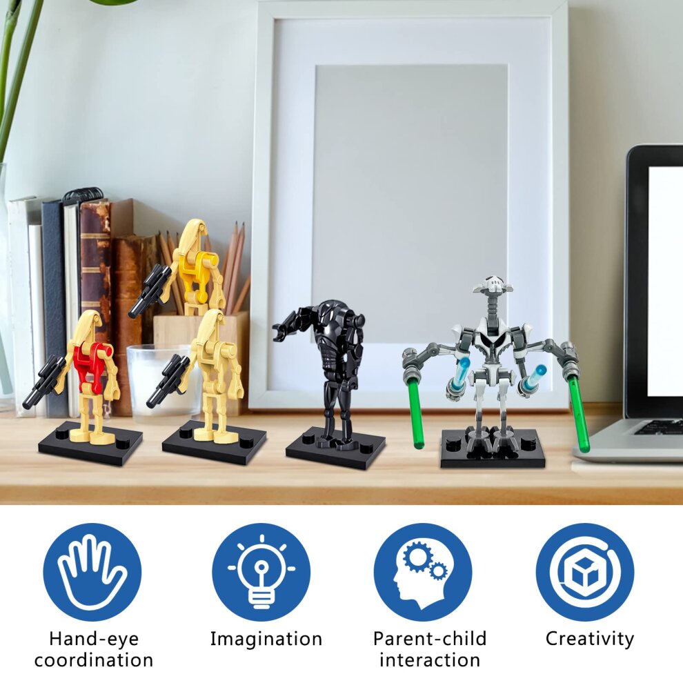 (21 Pcs Set) Star Wars Building Block Sets Toys Mini Bricks Figures Minifigures Battle Droid Toys Collectibles For Boys Fans Gifts Fit Lego