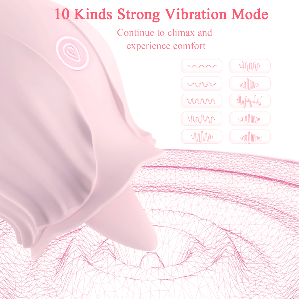 Vibrator Toys for Women Oral Tongue Licking G Spot Vibrator Nipple Clitoral Stimulation Egg Vibrators Clit Breast Massager Flower Shape Sex Toys Erotic Toy Pleasures