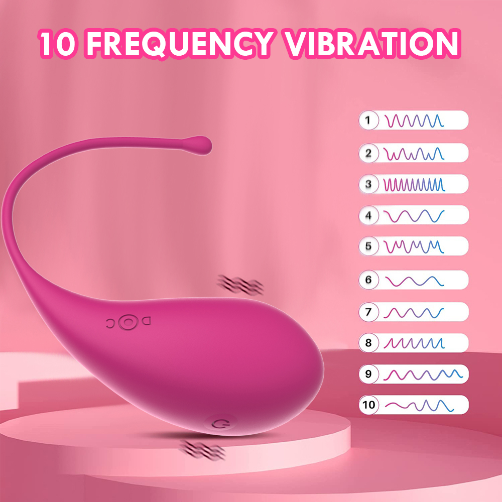 (Rose Red) Vibrating Dildo Vibrator Love Egg Adult Sex Toy Vaginal Balls Masturbator Clitoris G Spot Stimulator for Woman Wireless Remote Wearable 10 Speeds
